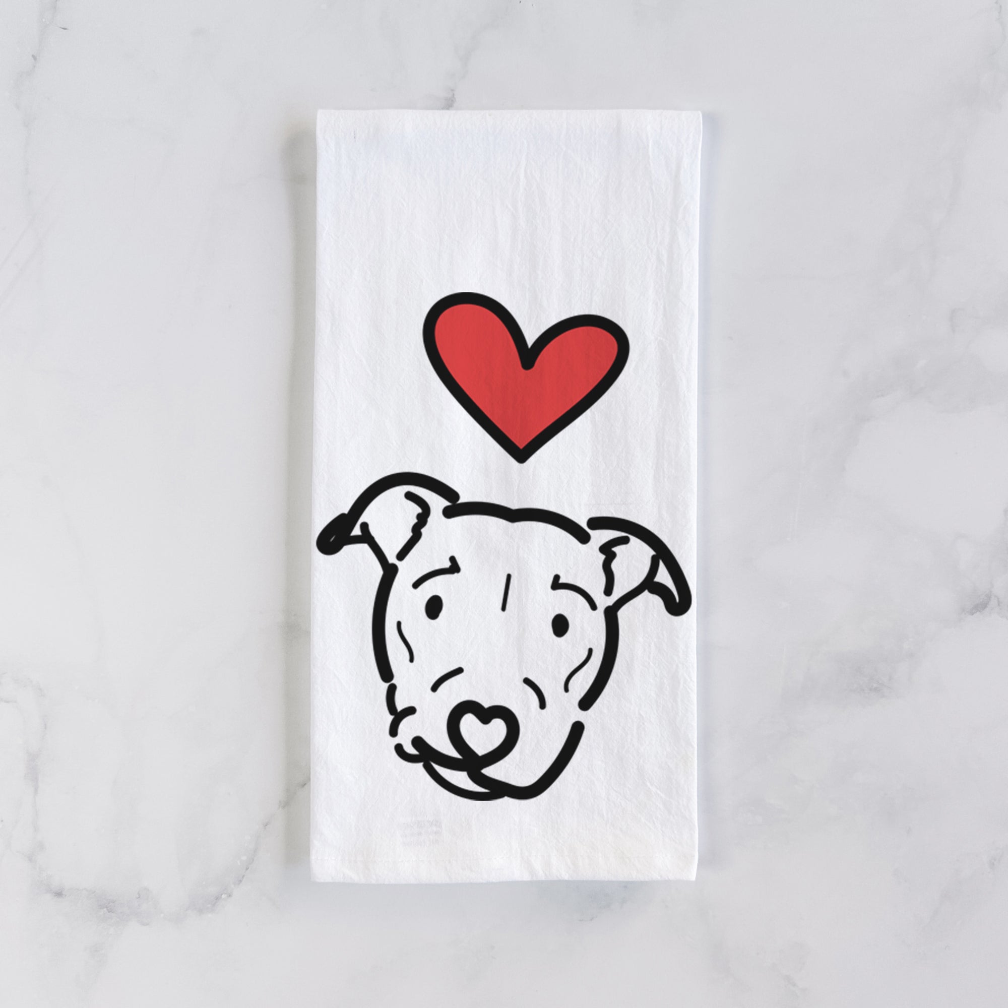 Love Always Pitbull Mix - Ernie - Tea Towel