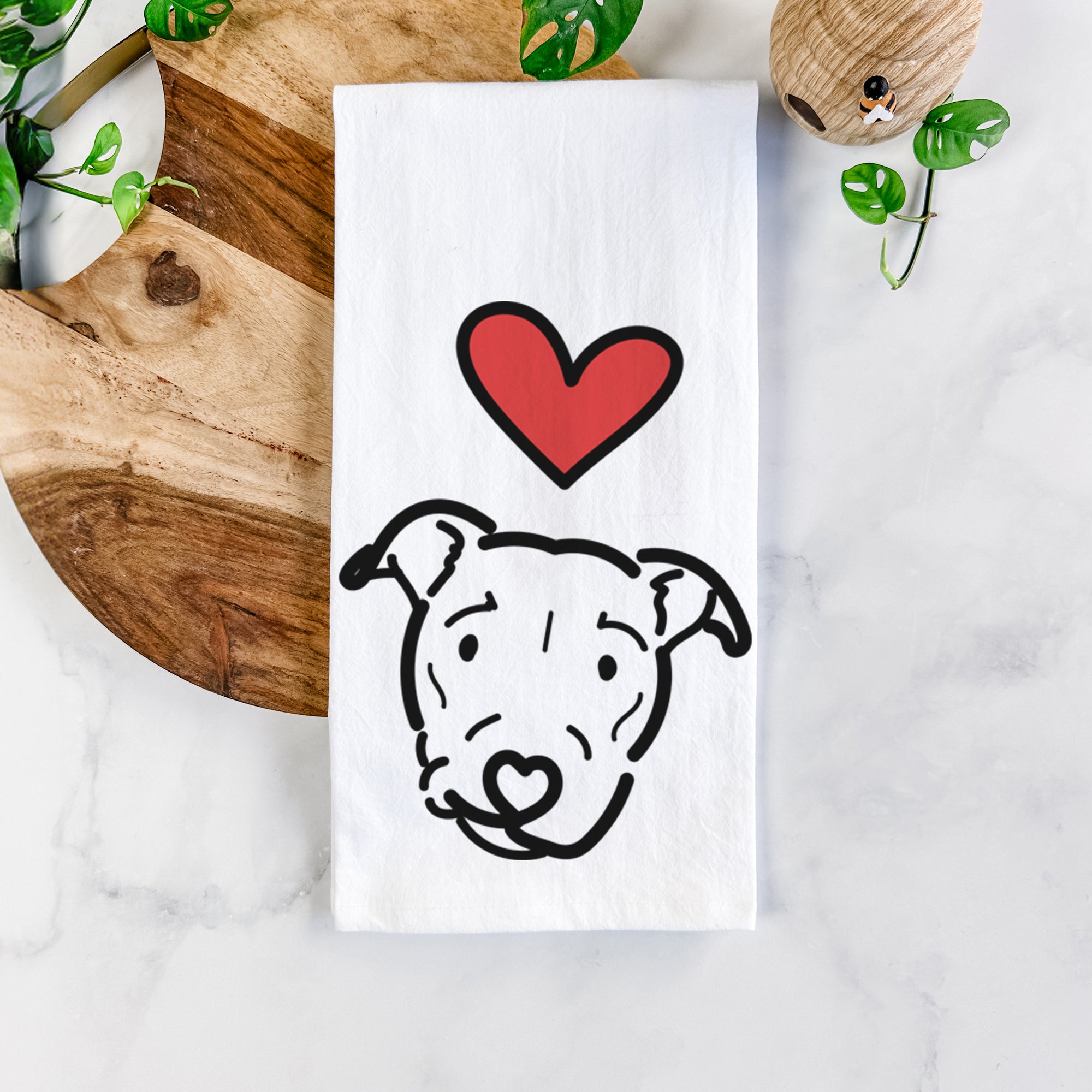 Love Always Pitbull Mix - Ernie - Tea Towel