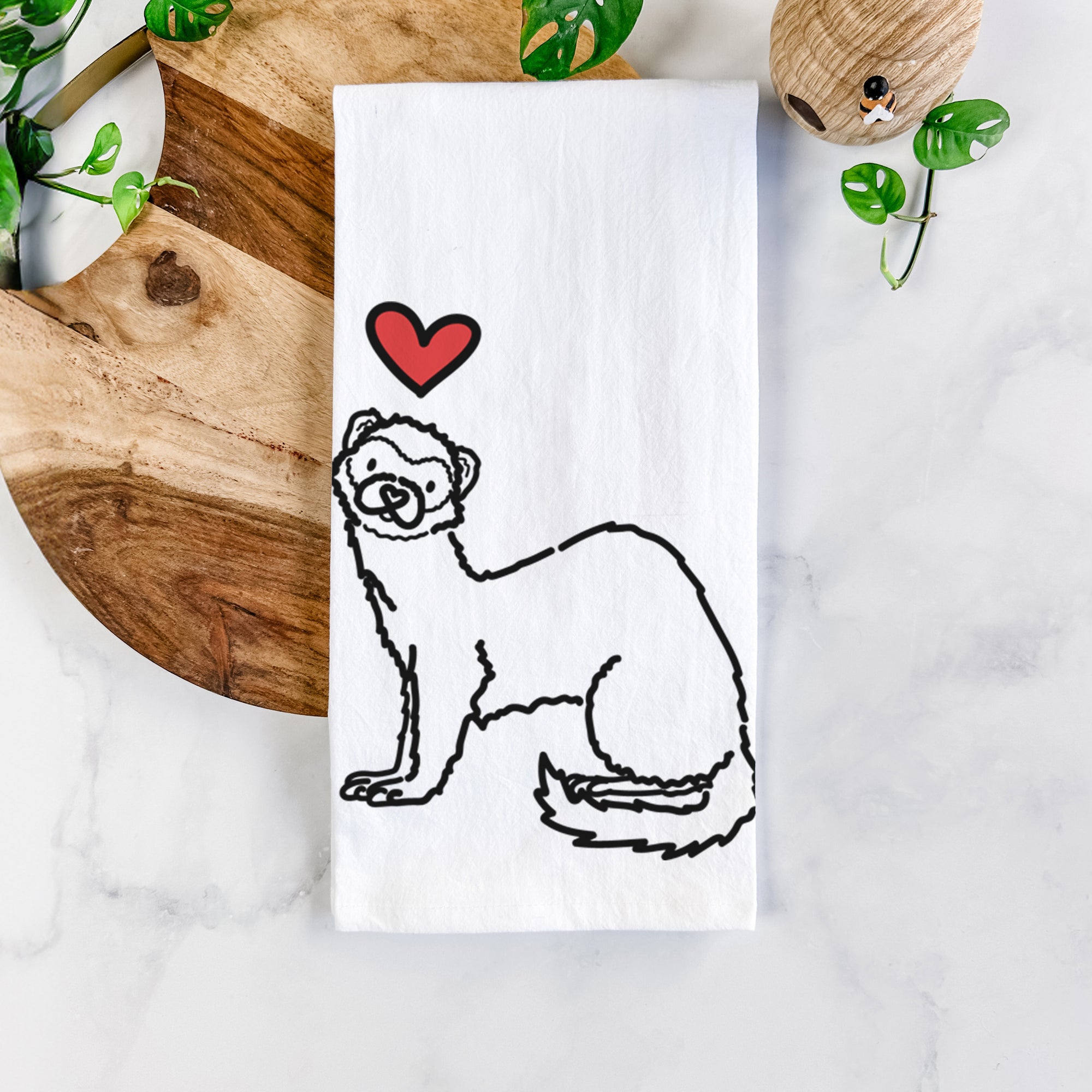 Love Always Ferret - Fern - Tea Towel