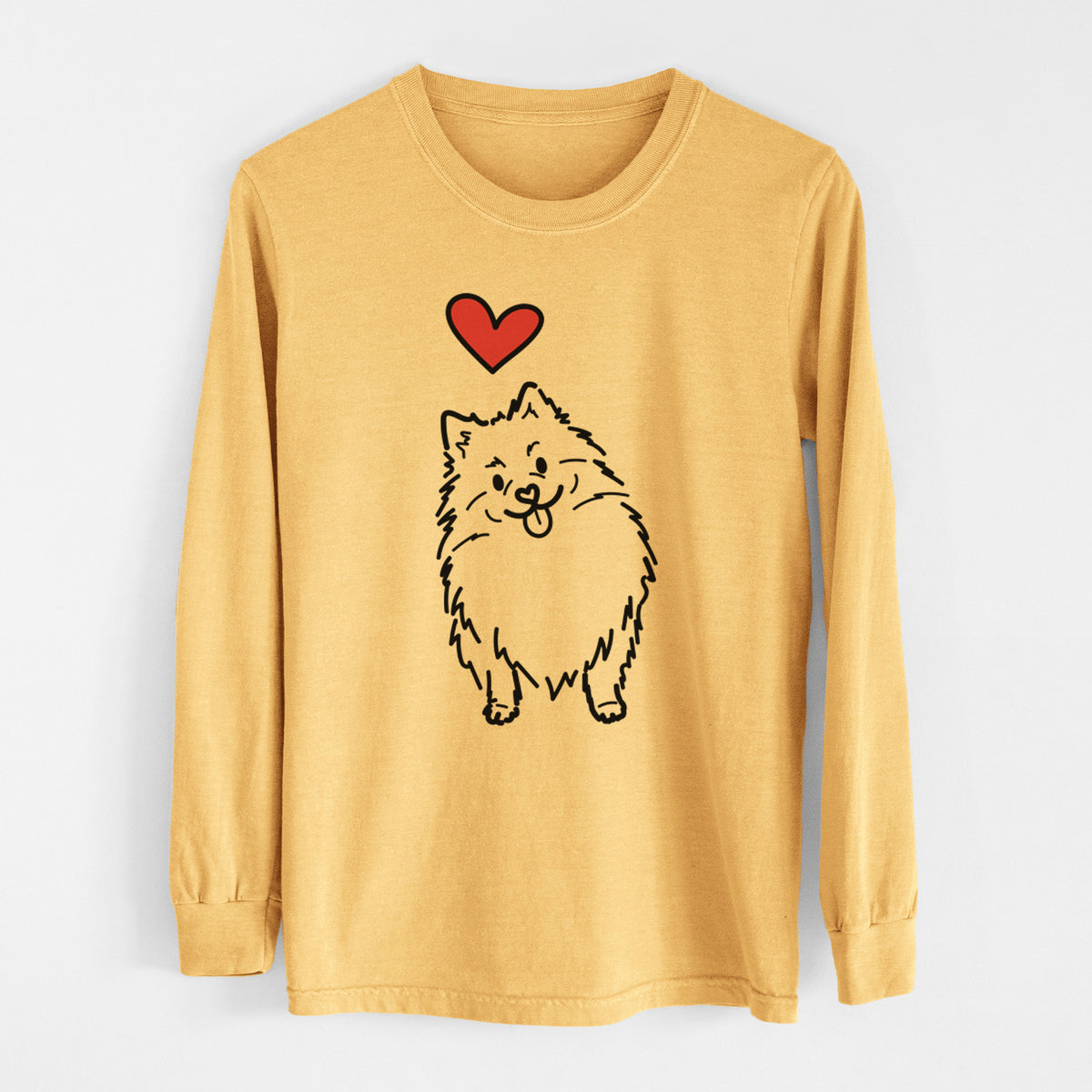 Love Always Pomeranian - Fern - Heavyweight 100% Cotton Long Sleeve