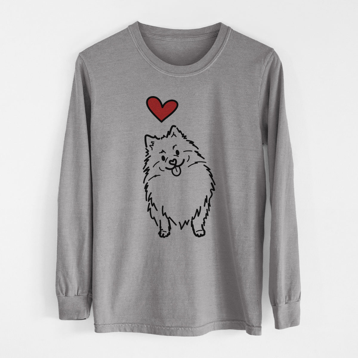 Love Always Pomeranian - Fern - Heavyweight 100% Cotton Long Sleeve