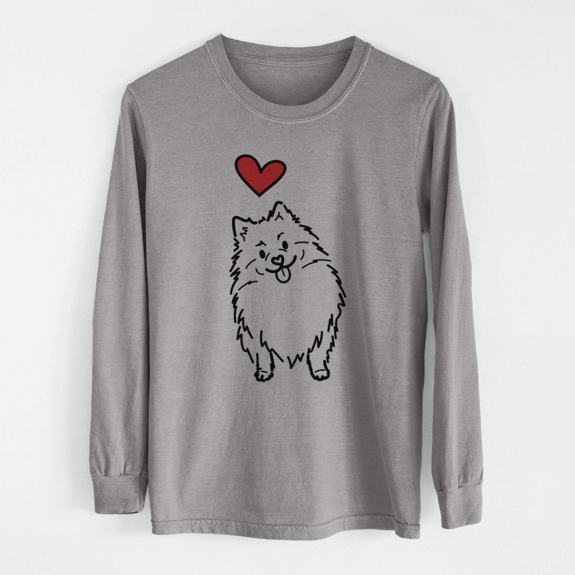 Love Always Pomeranian - Fern - Heavyweight 100% Cotton Long Sleeve