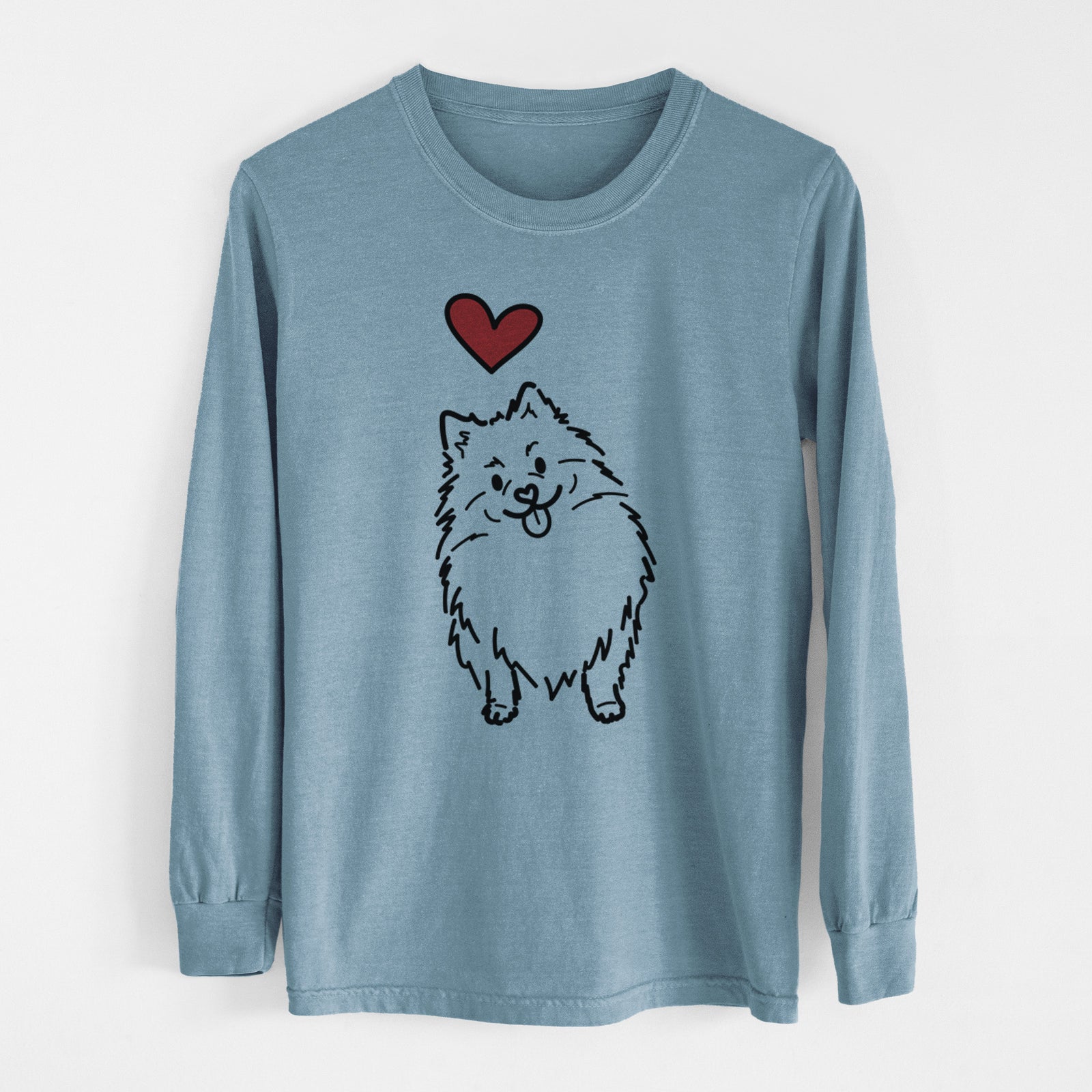 Love Always Pomeranian - Fern - Heavyweight 100% Cotton Long Sleeve