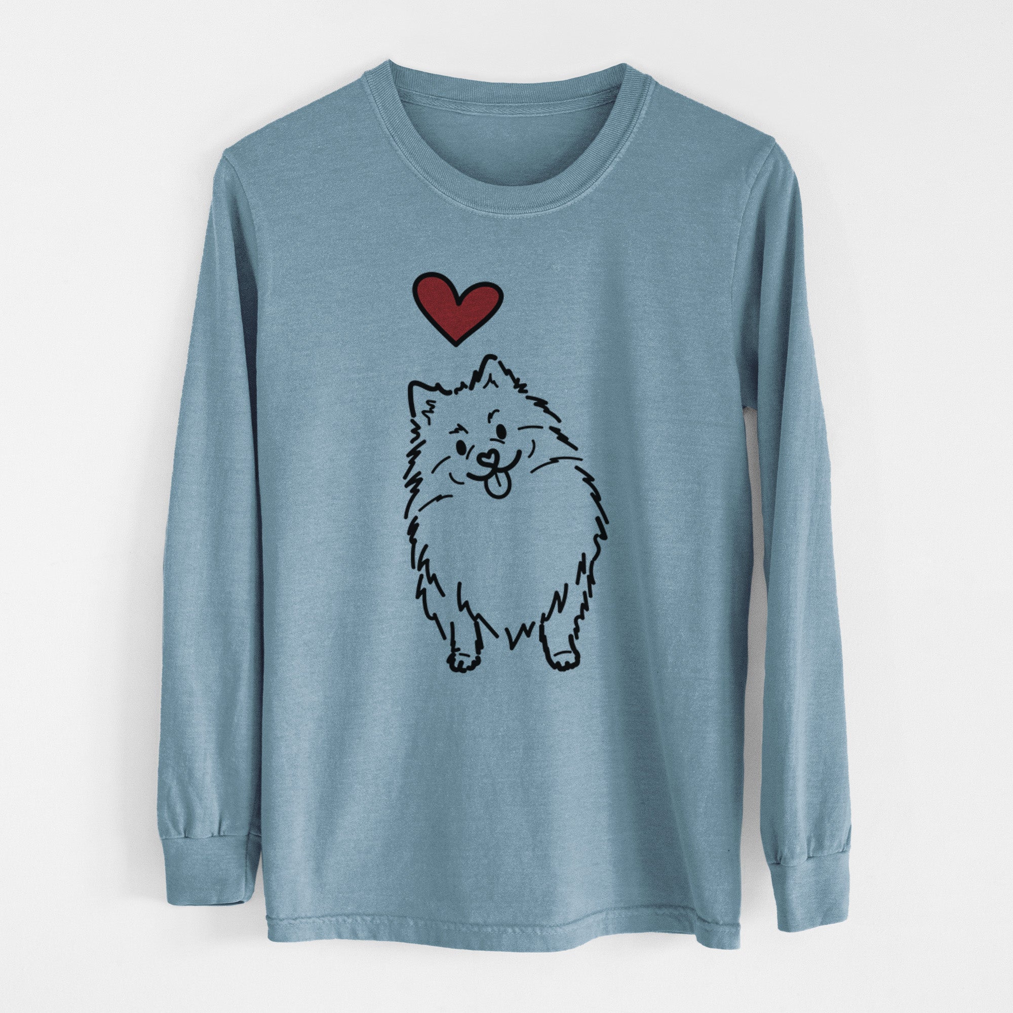 Love Always Pomeranian - Fern - Heavyweight 100% Cotton Long Sleeve