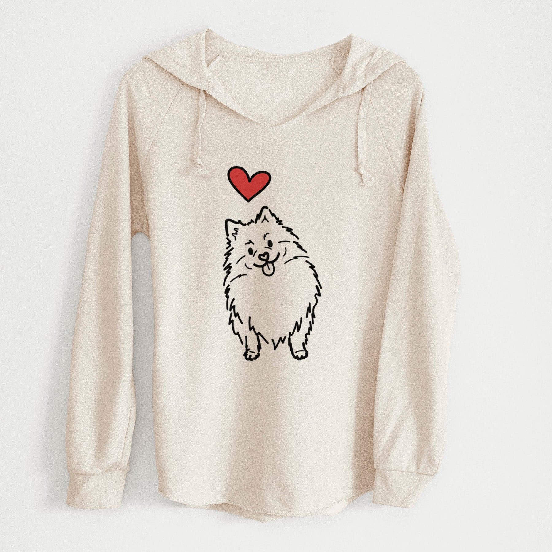 Love Always Pomeranian - Fern - Cali Wave Hooded Sweatshirt