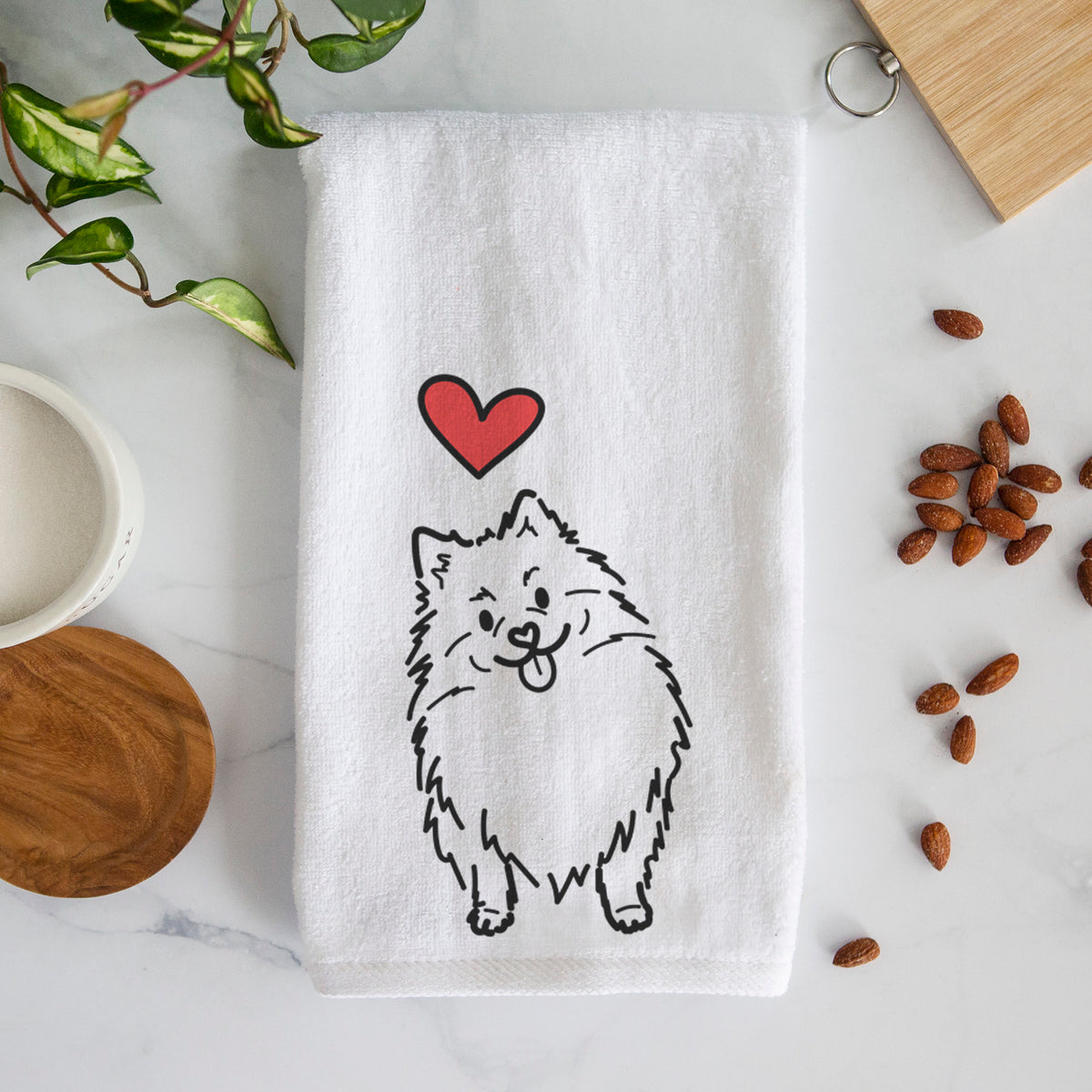 Love Always Pomeranian - Fern - Decorative Hand Towel