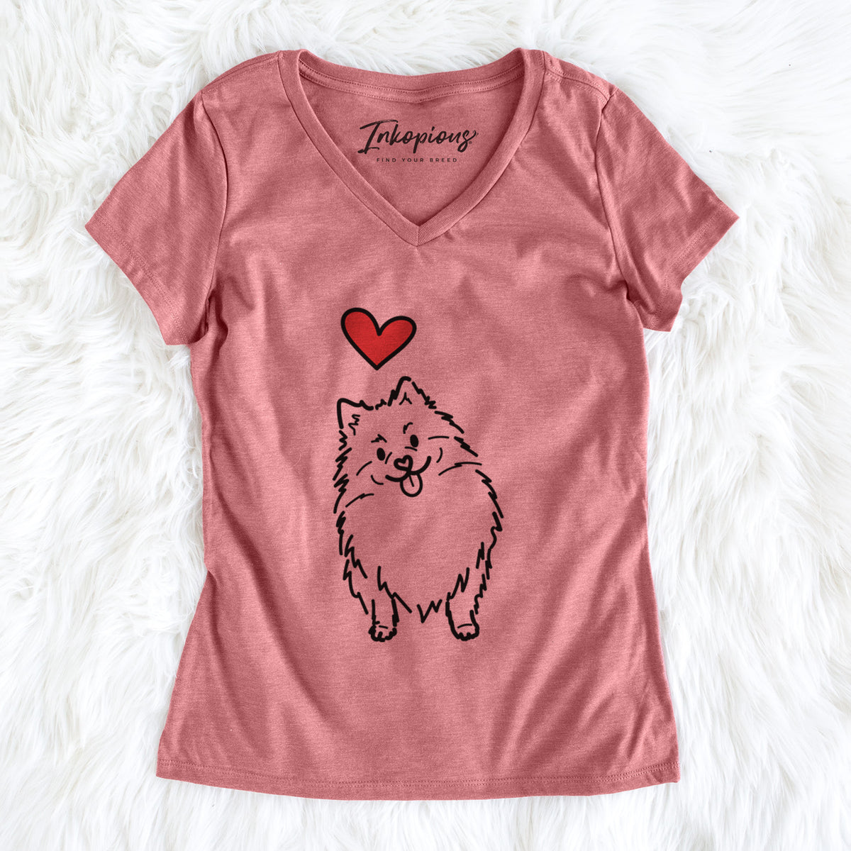 Love Always Pomeranian - Fern - Women's Perfect V-neck Shirt