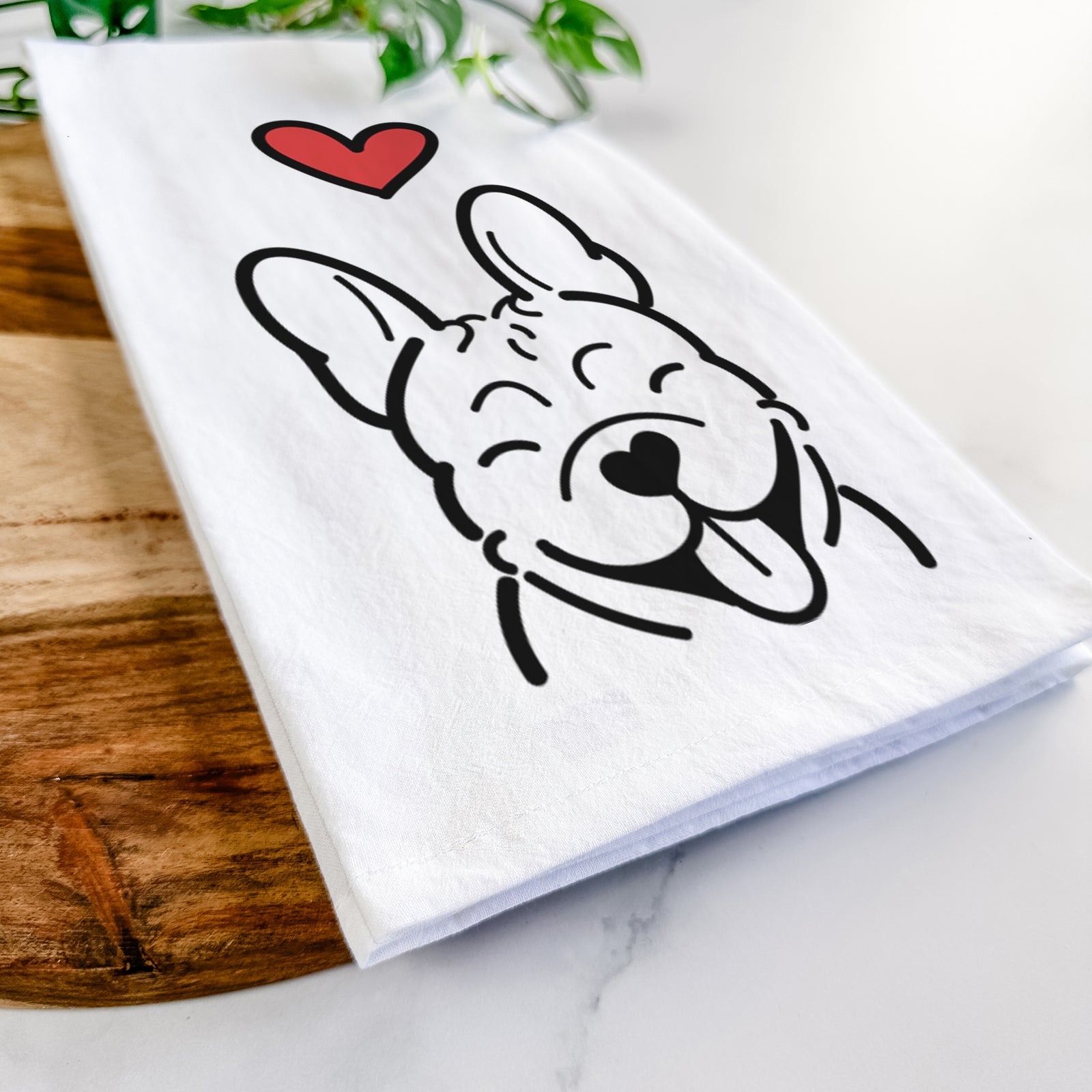 Love Always French Bulldog - Tea Towel