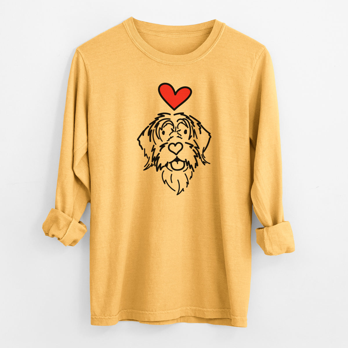 Love Always Wirehaird Pointing Griffon - Gary - Heavyweight 100% Cotton Long Sleeve