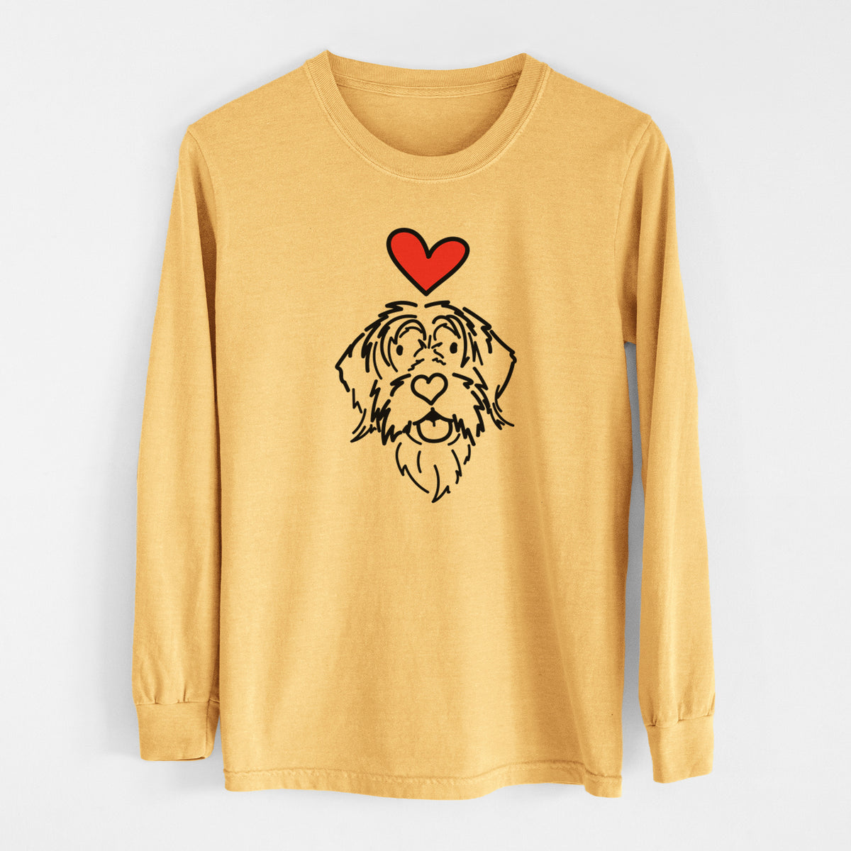 Love Always Wirehaird Pointing Griffon - Gary - Heavyweight 100% Cotton Long Sleeve