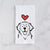 Love Always Golden Retriever - Tea Towel