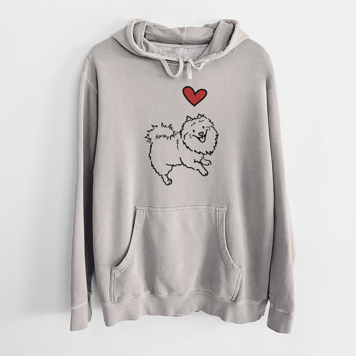 Love Always Pomeranian Mix - Goldie - Unisex Pigment Dyed Hoodie