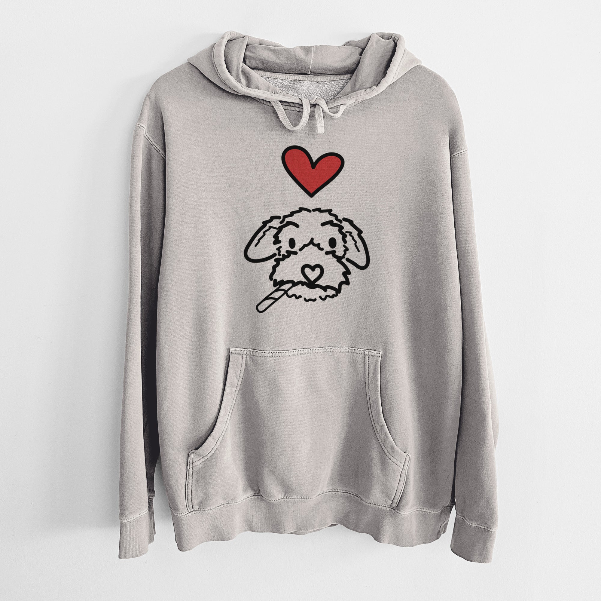 Love Always Poodle Mix - Gomer - Unisex Pigment Dyed Hoodie