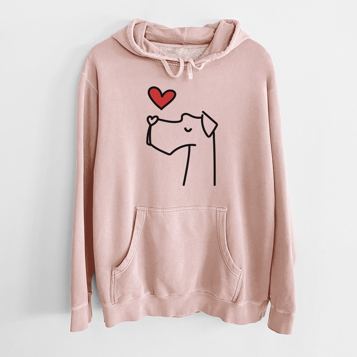 Love Always Great Dane - Unisex Pigment Dyed Hoodie