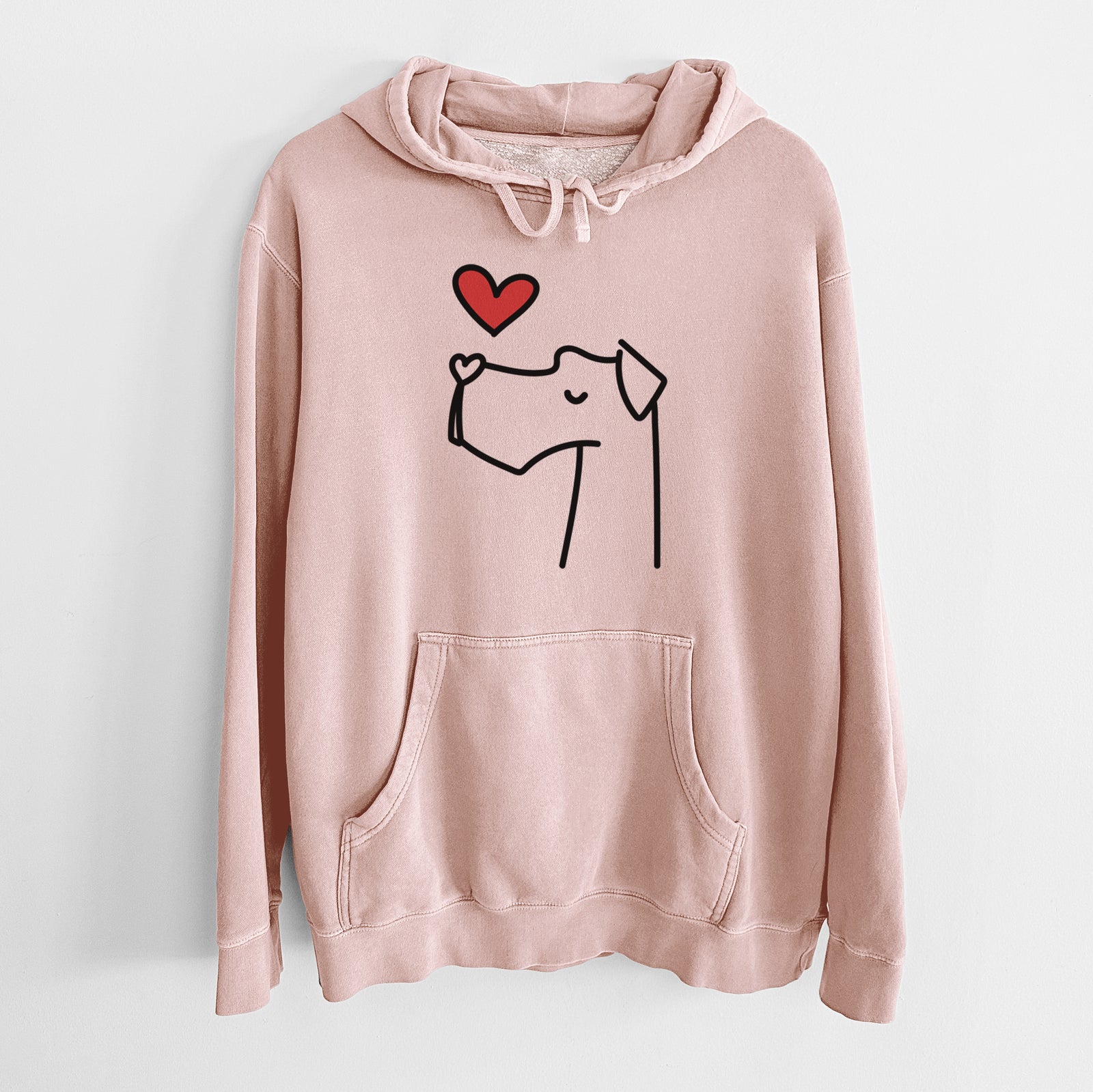 Love Always Great Dane - Unisex Pigment Dyed Hoodie