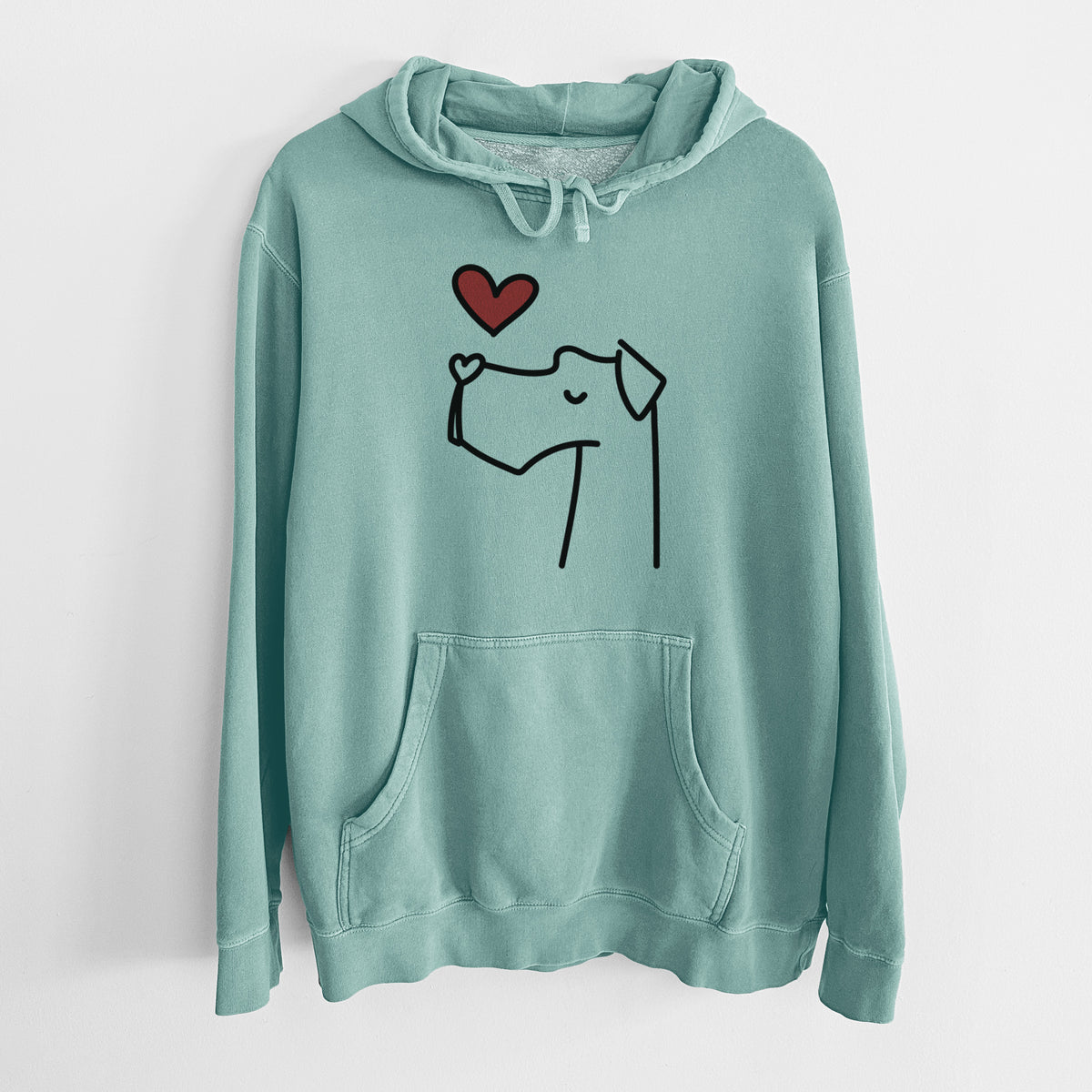 Love Always Great Dane - Unisex Pigment Dyed Hoodie