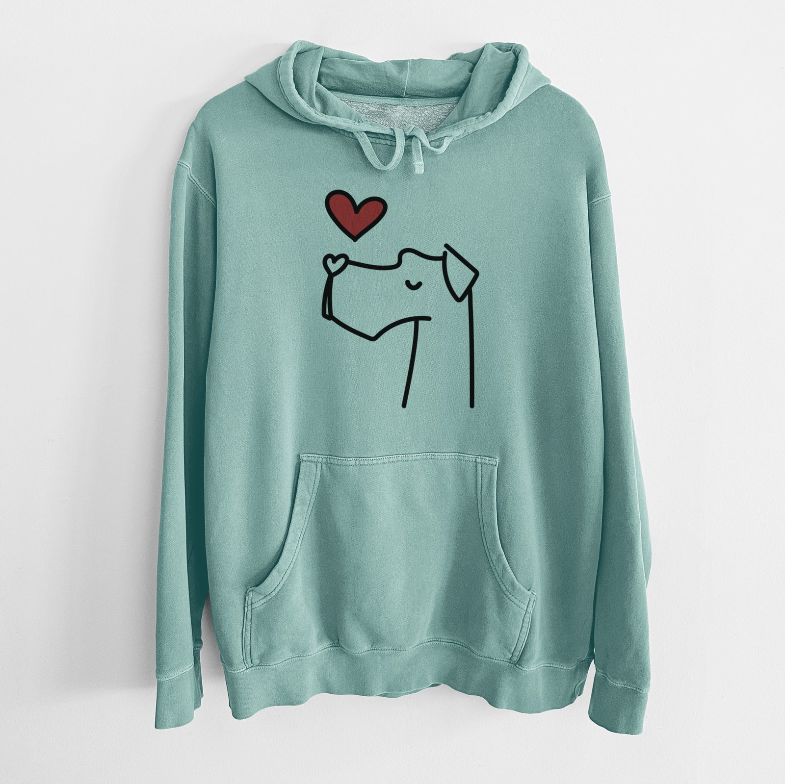 Love Always Great Dane - Unisex Pigment Dyed Hoodie