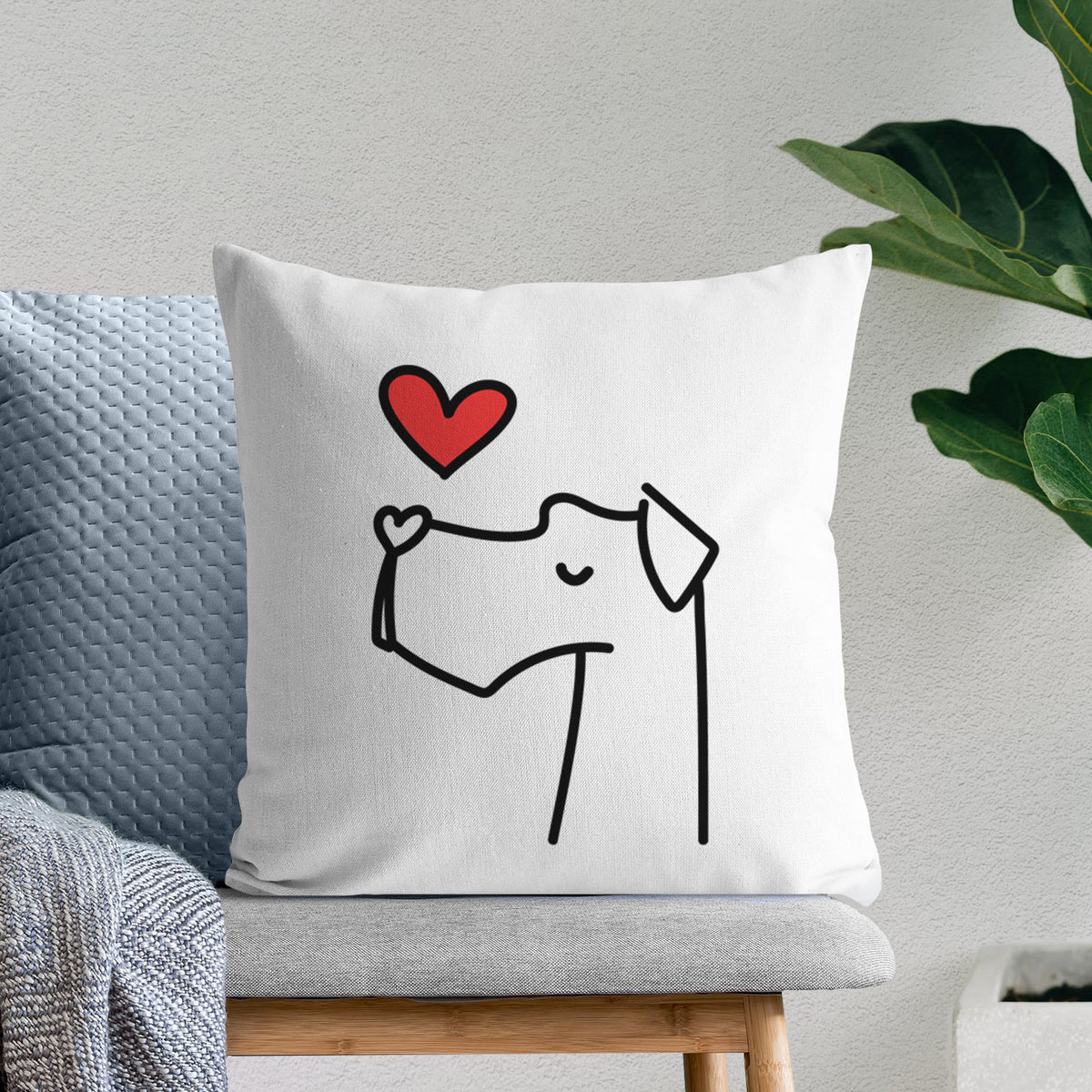 Love Always Great Dane - Throw Pillow Cover