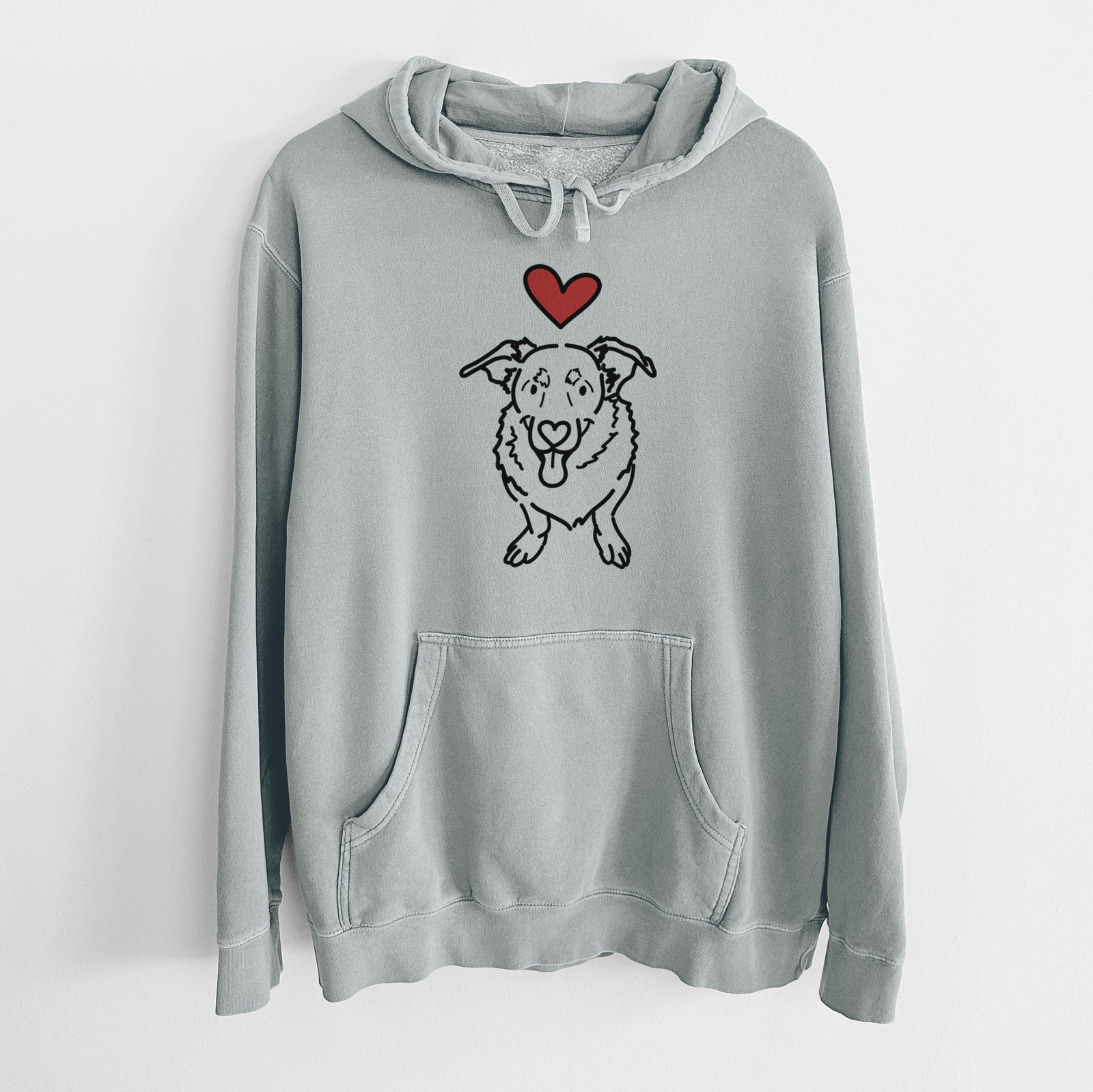 Love Always Basset Hound German Shepherd Mix - Gretchen - Unisex Pigment Dyed Hoodie