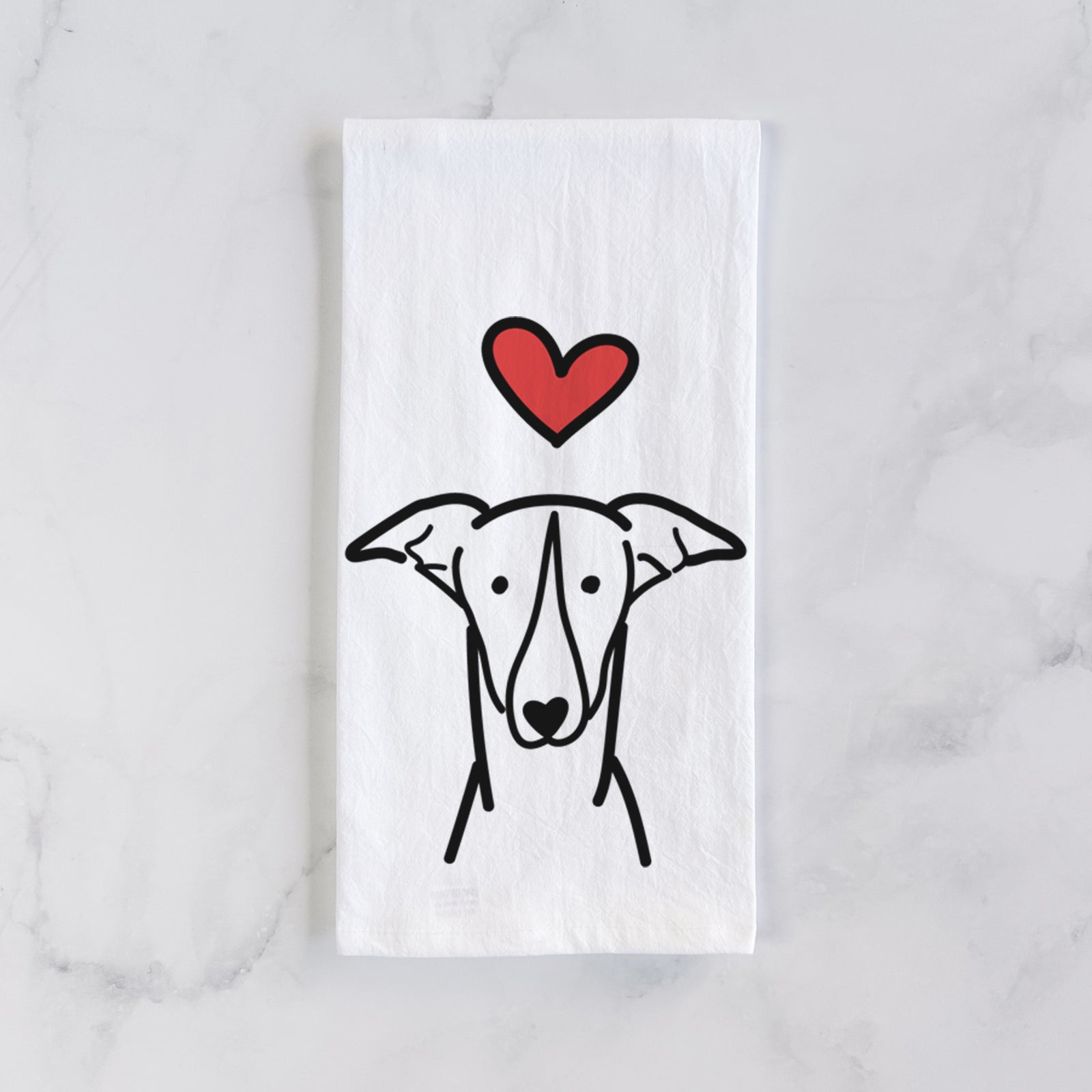 Love Always Greyhound - Tea Towel