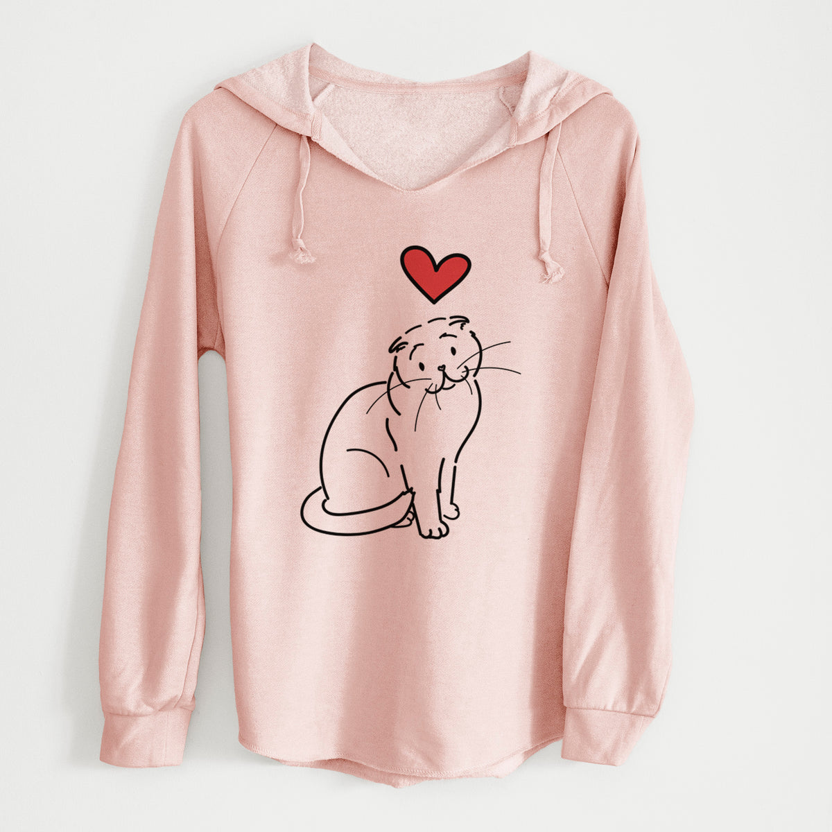 Love Always Scottish Fold Cat - Hank - Cali Wave Hooded Sweatshirt