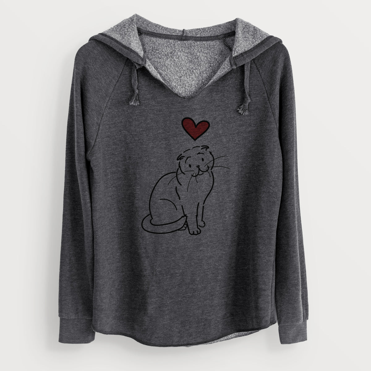 Love Always Scottish Fold Cat - Hank - Cali Wave Hooded Sweatshirt
