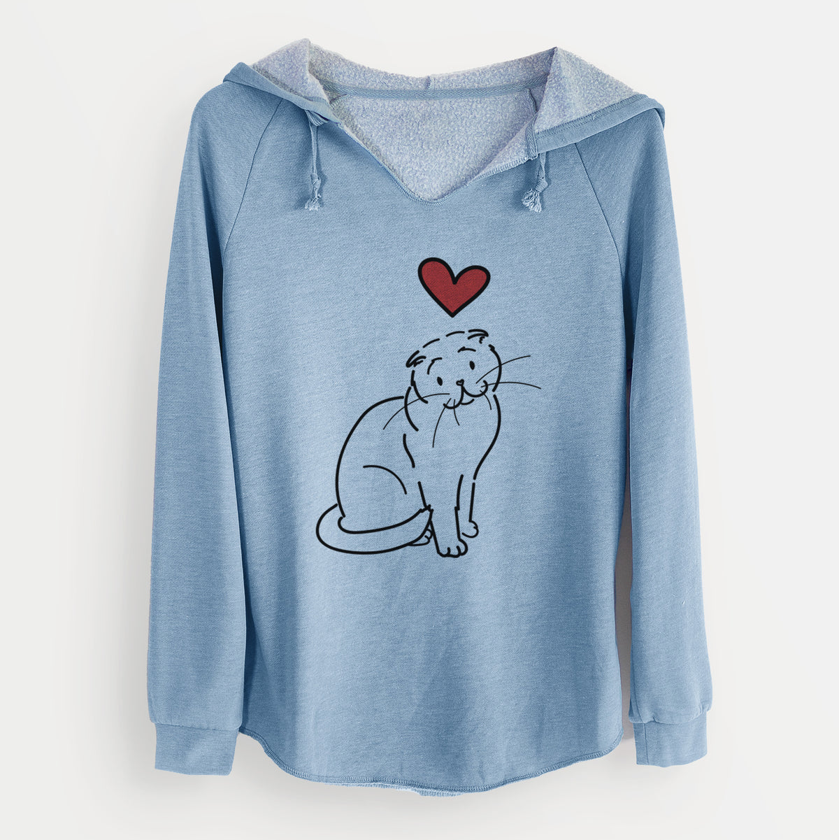 Love Always Scottish Fold Cat - Hank - Cali Wave Hooded Sweatshirt