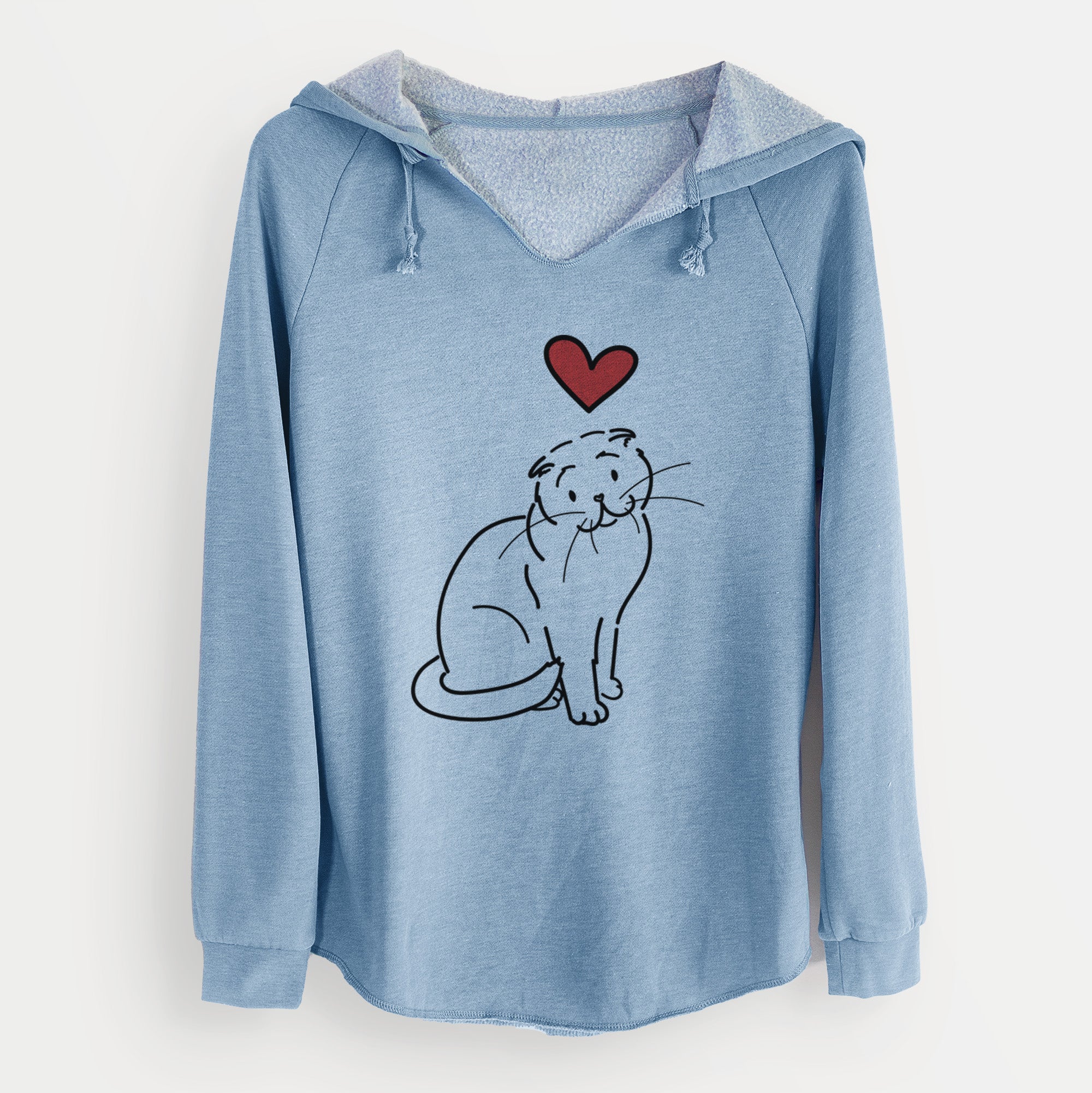 Love Always Scottish Fold Cat - Hank - Cali Wave Hooded Sweatshirt