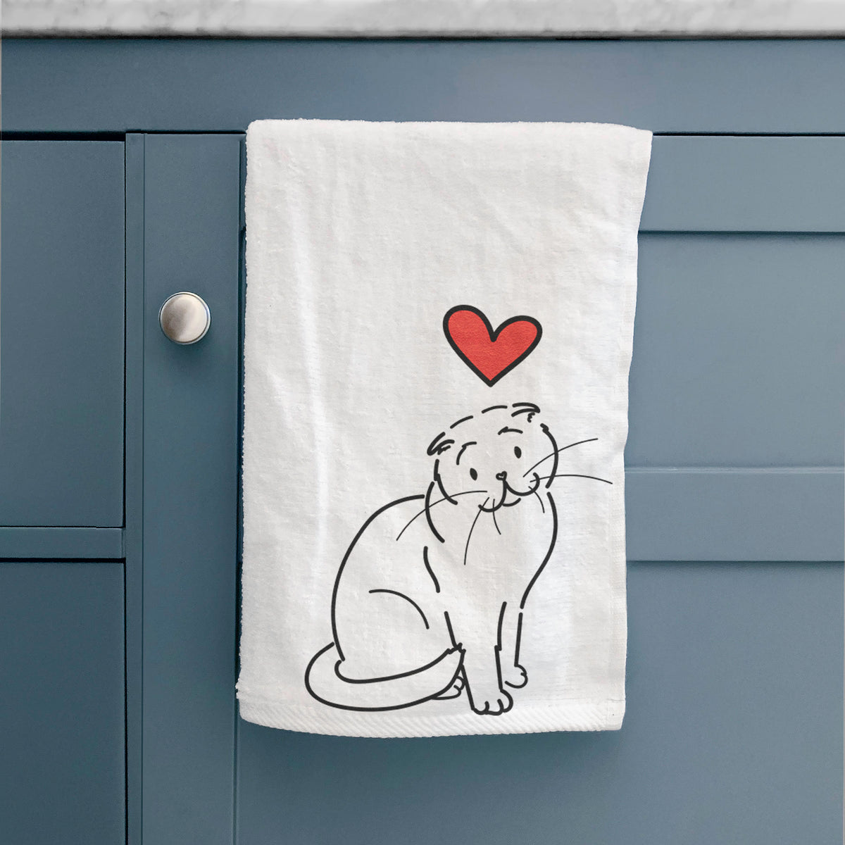 Love Always Scottish Fold Cat - Hank - Hand Towel