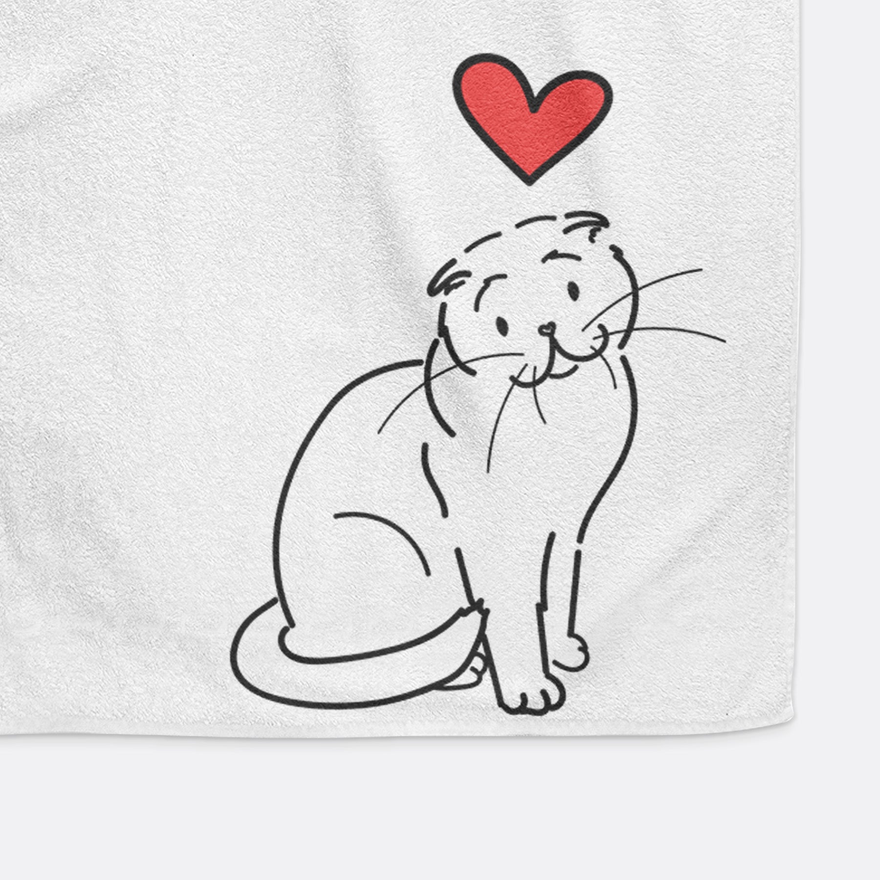 Love Always Scottish Fold Cat - Hank - Hand Towel
