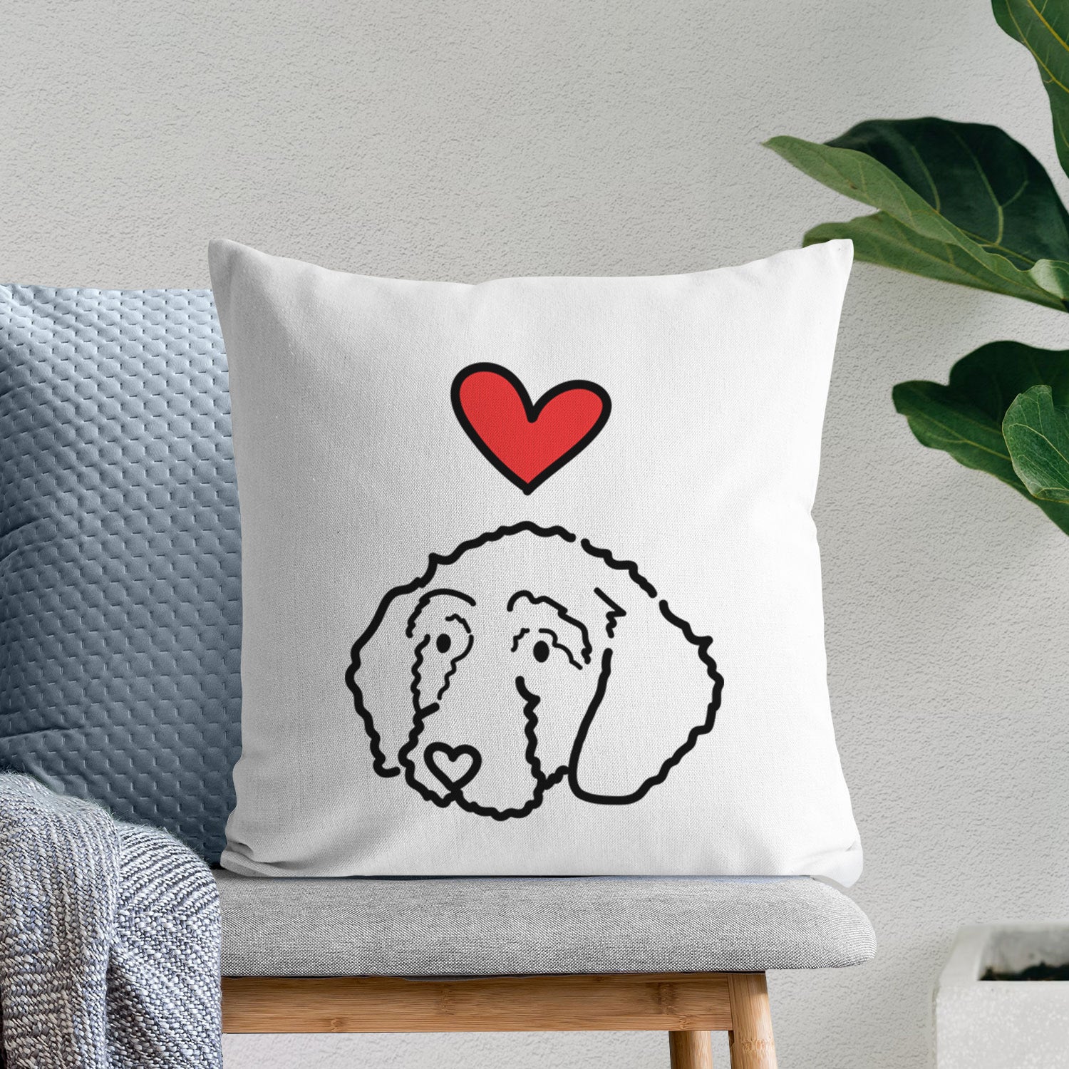 Love Always Goldendoodle - Hanna -  Throw Pillow Cover