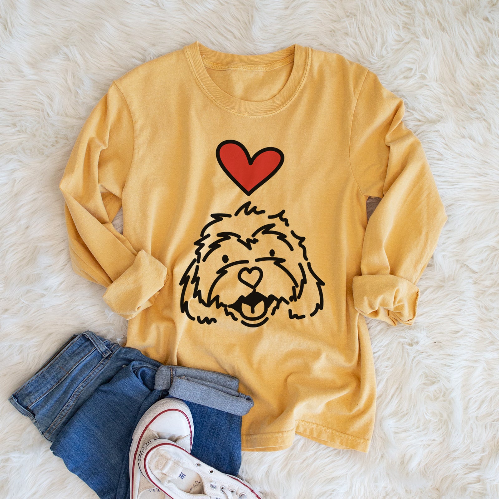 Love Always Cavachon - Harry - Heavyweight 100% Cotton Long Sleeve