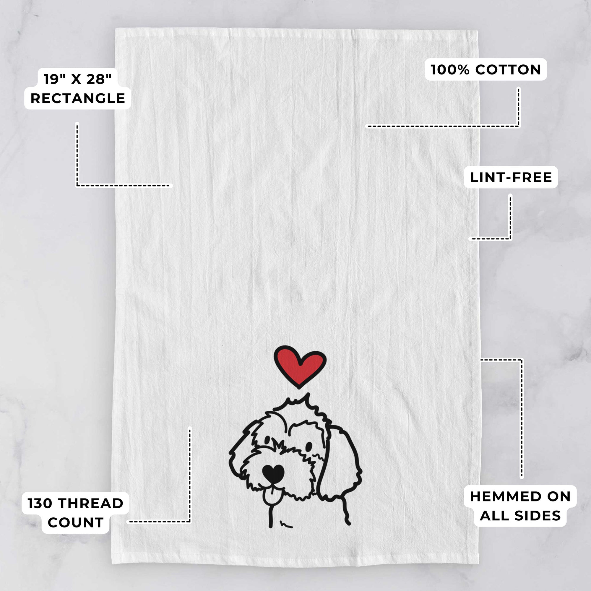 Love Always Havapoo - Tea Towel