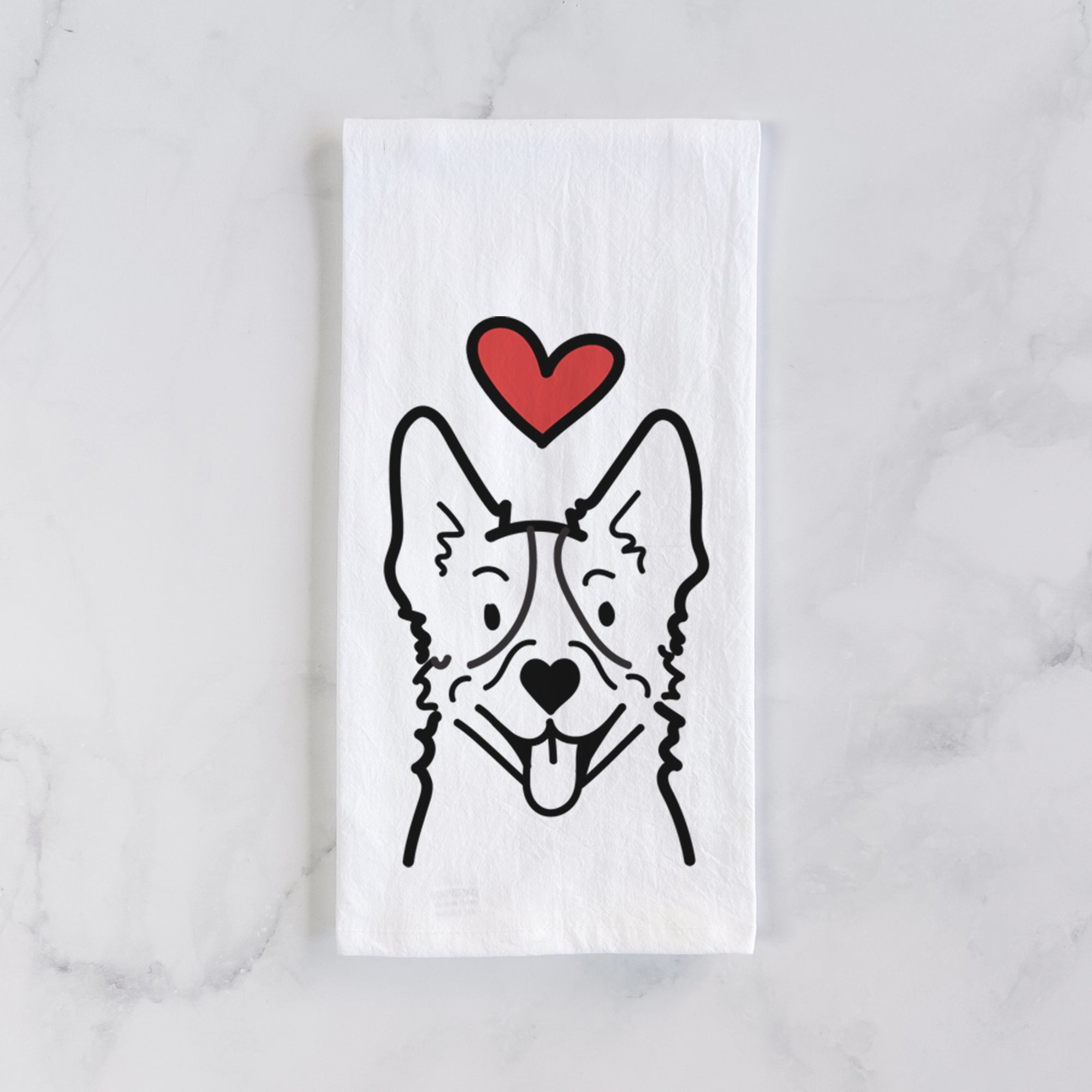 Love Always Heeler - Tea Towel