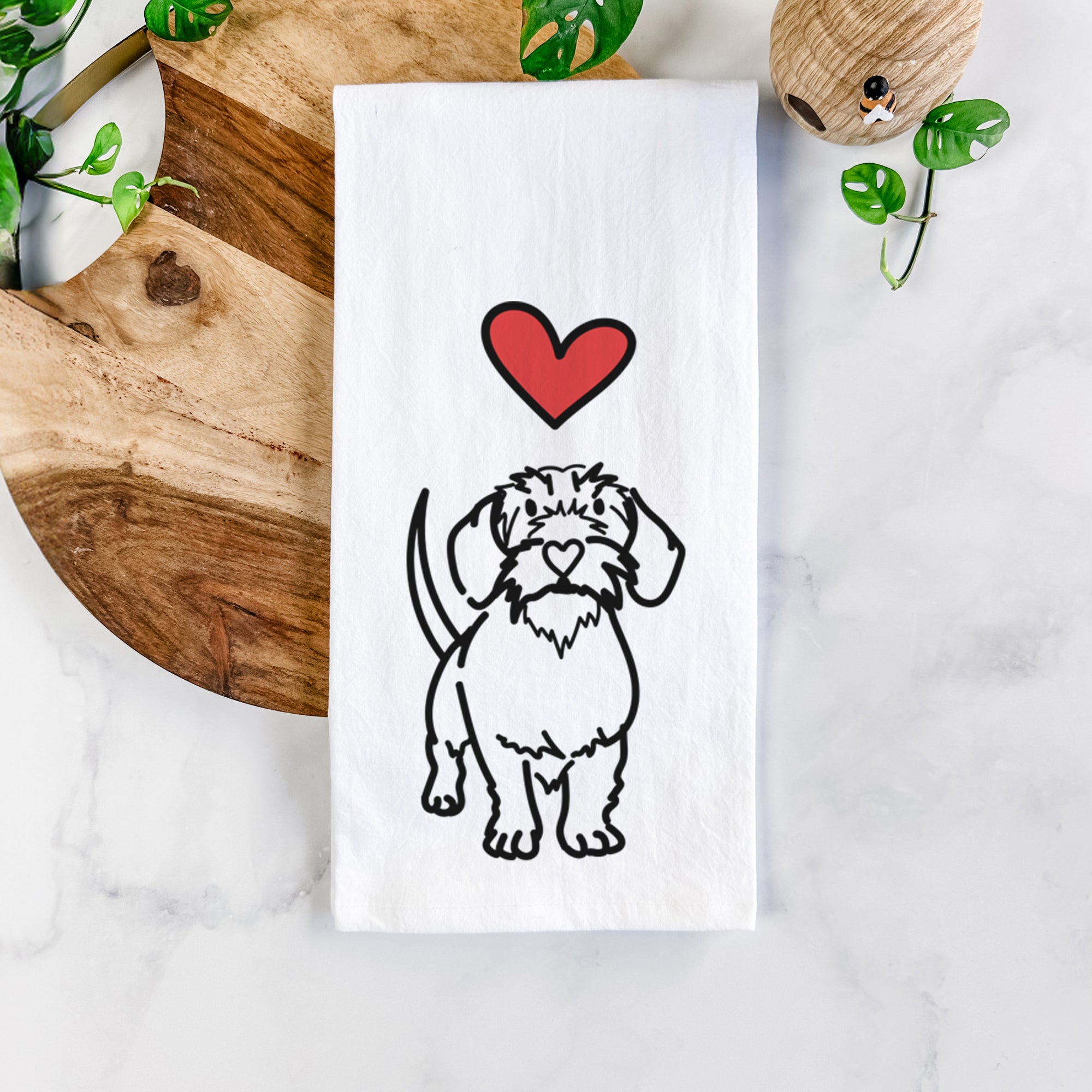 Love Always Wire Dachshund - Henry - Tea Towel