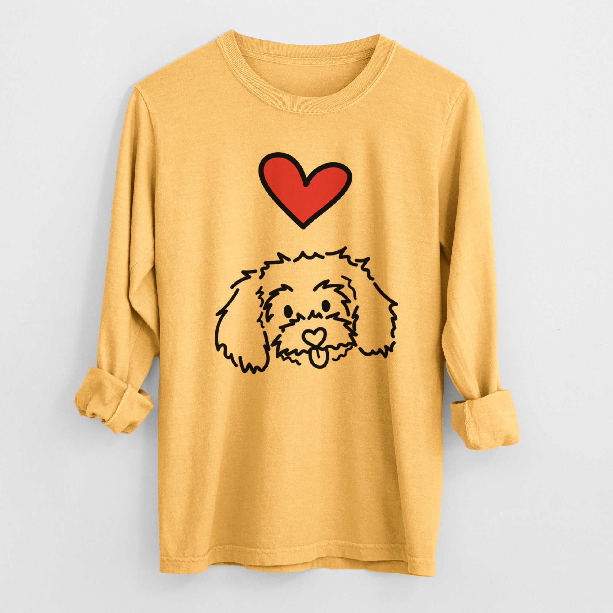 Love Always Maltipoo - Holly - Heavyweight 100% Cotton Long Sleeve