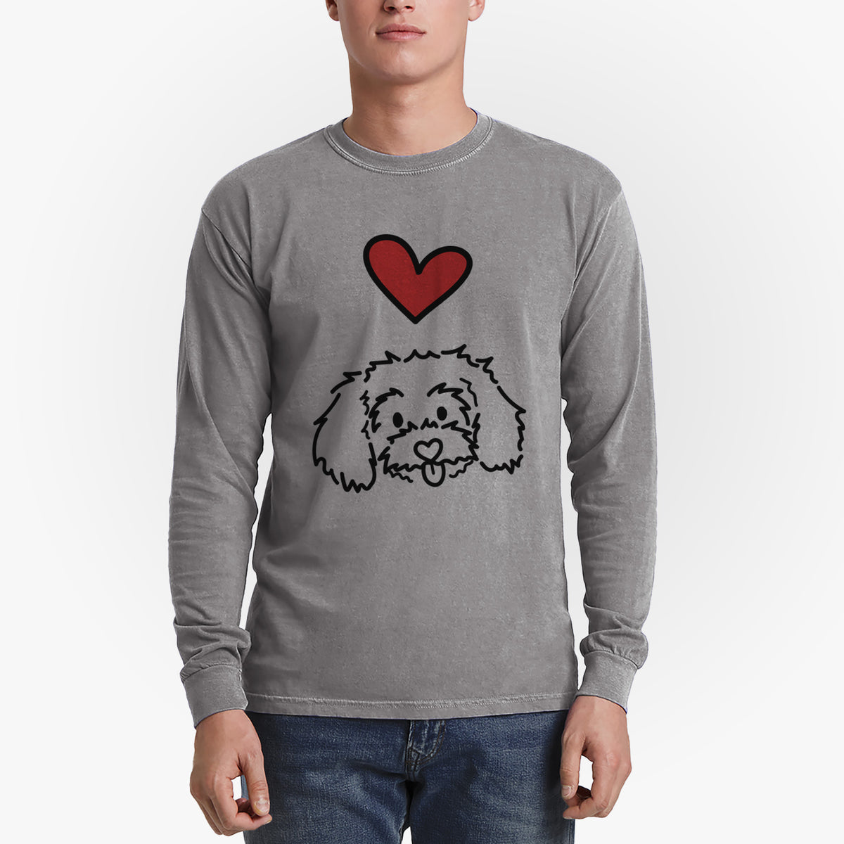 Love Always Maltipoo - Holly - Heavyweight 100% Cotton Long Sleeve