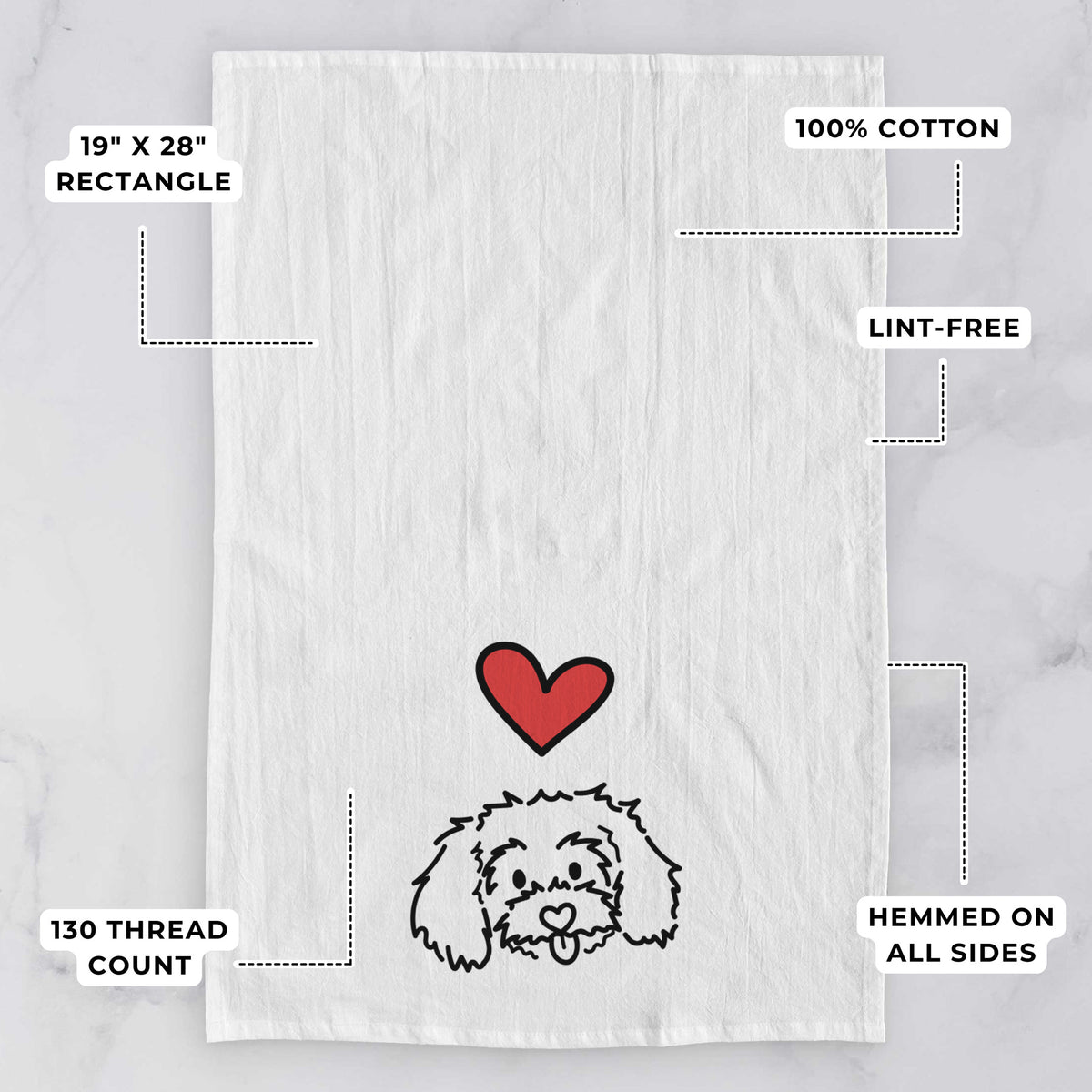 Love Always Maltipoo - Holly - Tea Towel