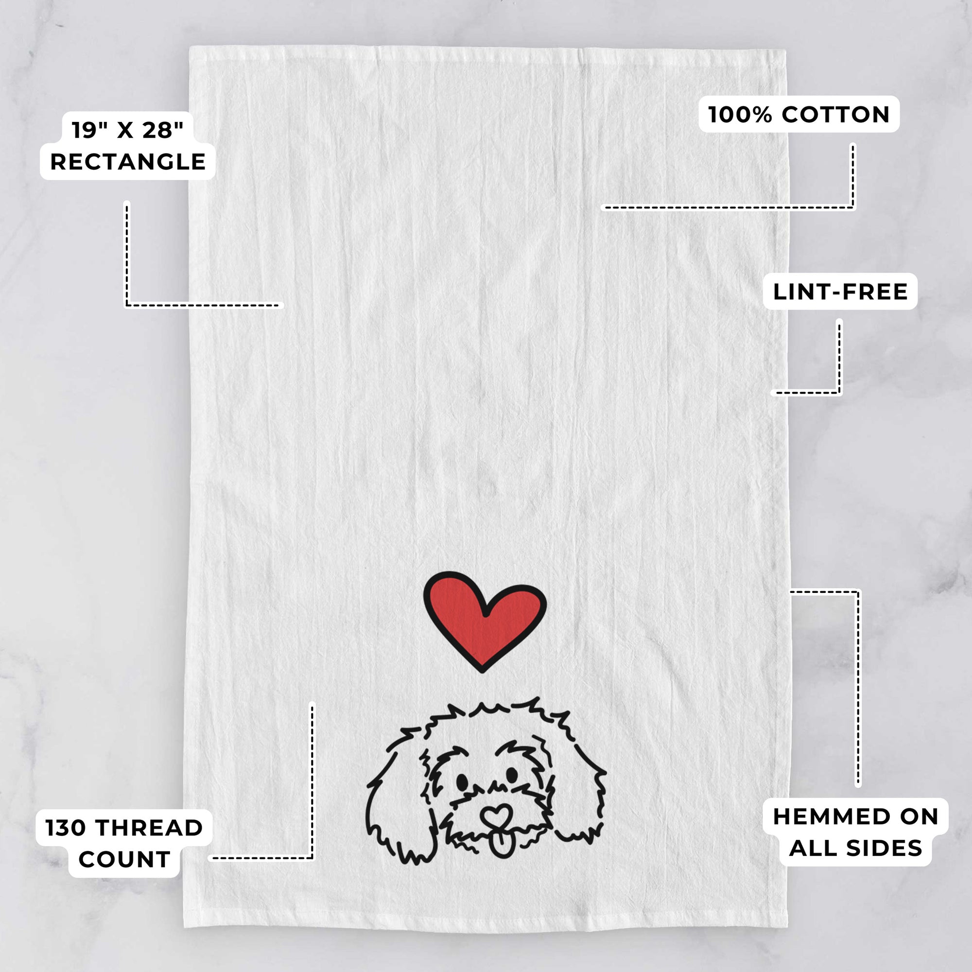 Love Always Maltipoo - Holly - Tea Towel