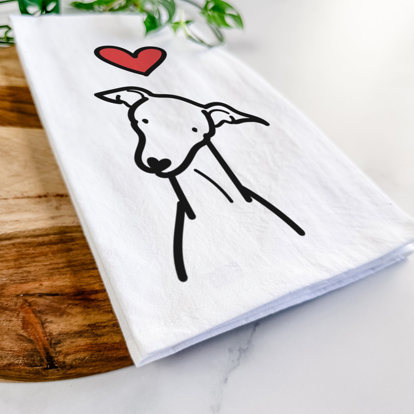 Love Always Italian Greyhound - Tea Towel