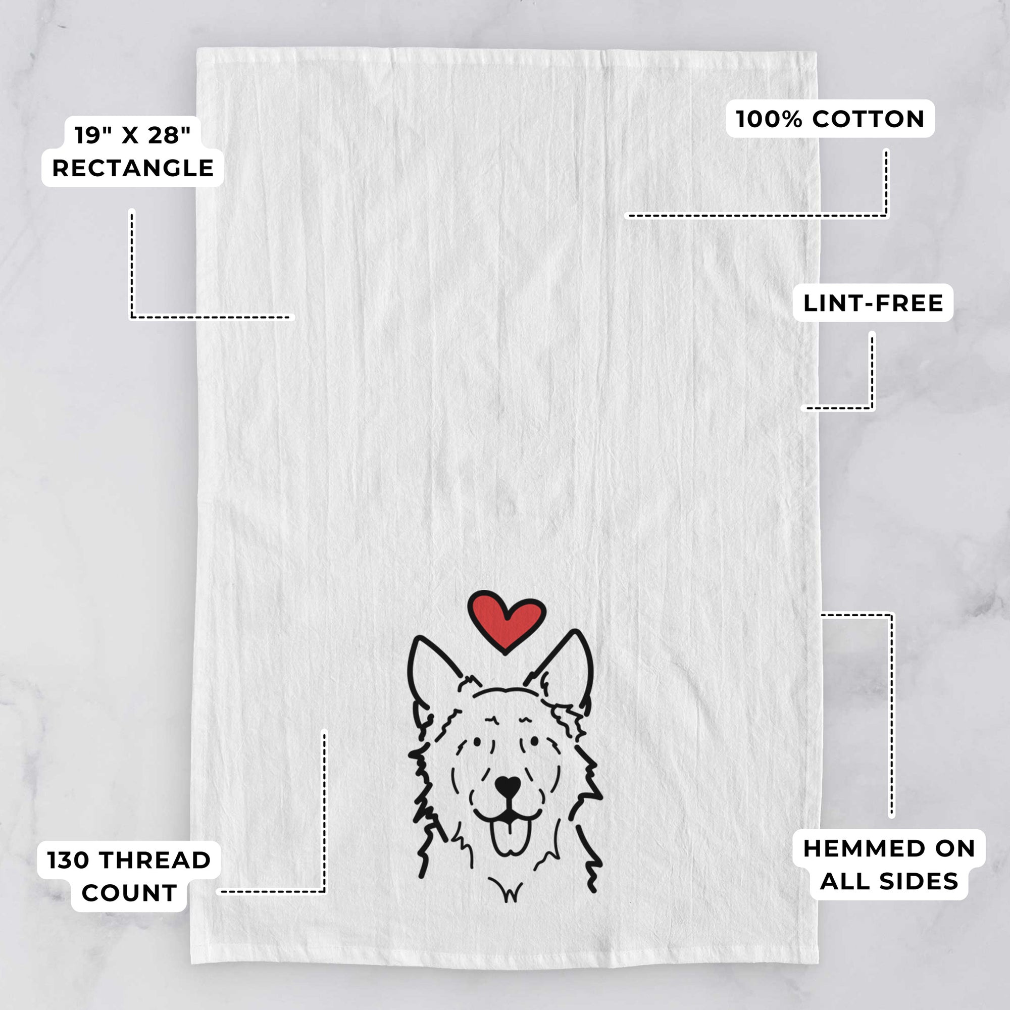 Love Always Mudi - Jack - Tea Towel