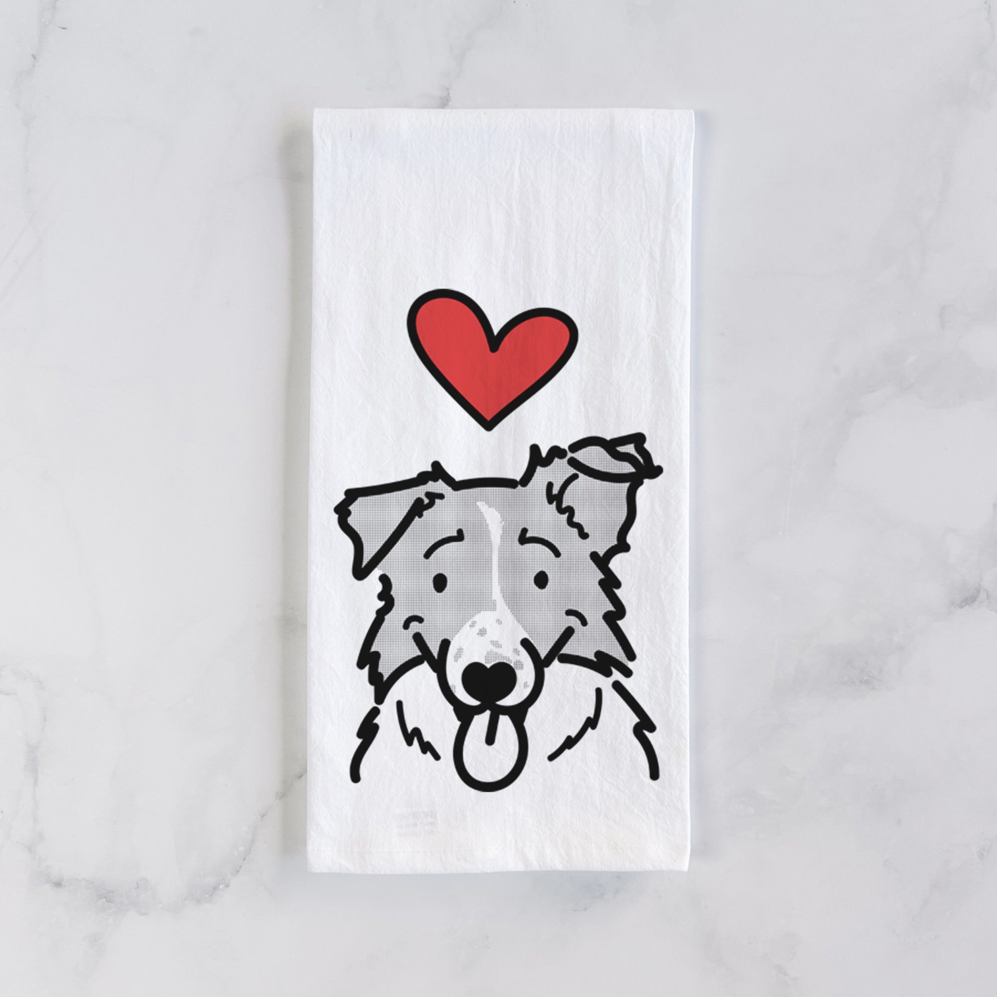 Love Always Border Collie - Jam - Tea Towel