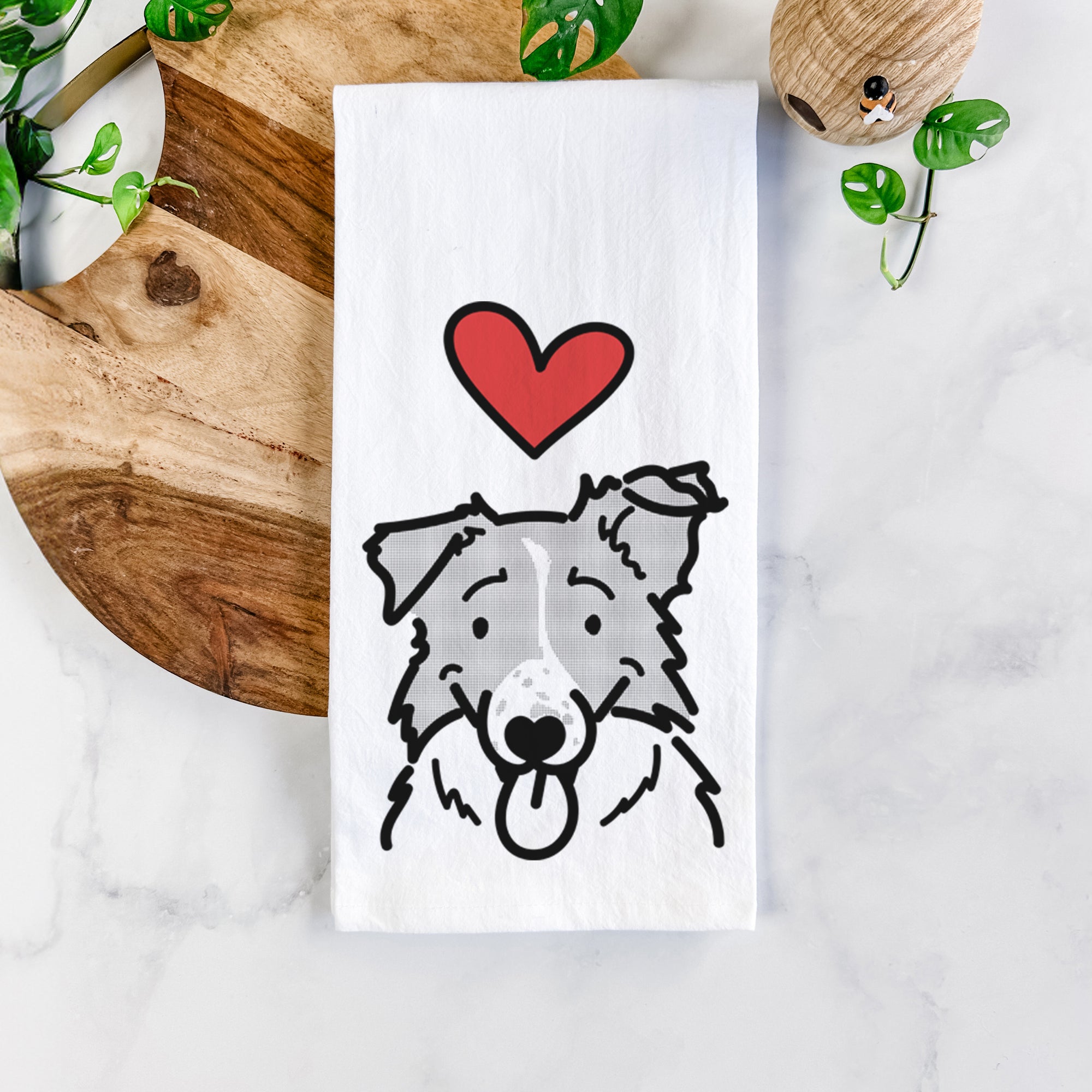 Love Always Border Collie - Jam - Tea Towel