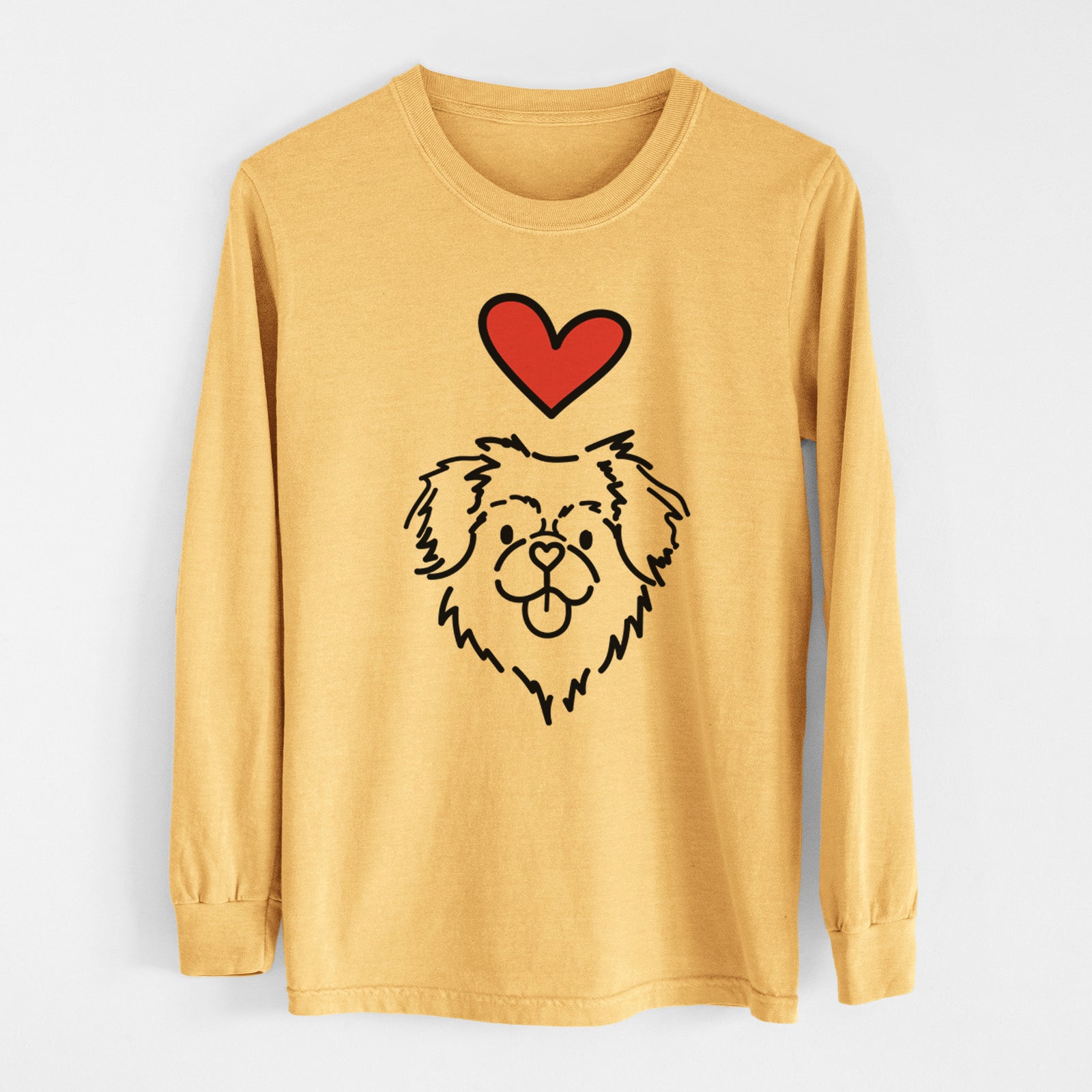 Love Always Tibetan Spaniel - Jiji - Heavyweight 100% Cotton Long Sleeve