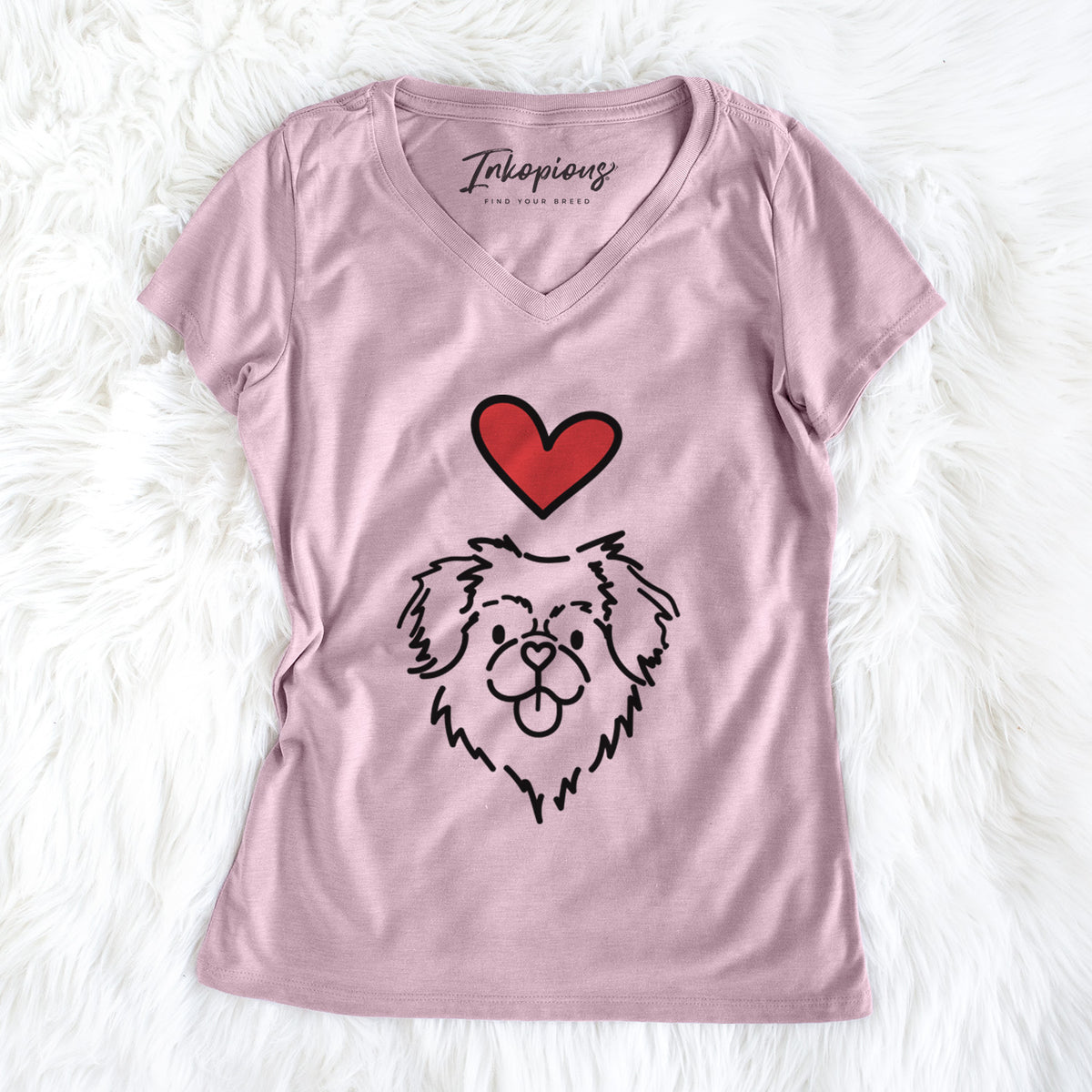 Love Always Tibetan Spaniel - Jiji - Women's Perfect V-neck Shirt