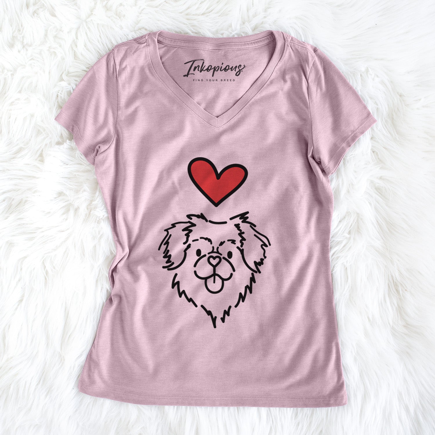 Love Always Tibetan Spaniel - Jiji - Women's Perfect V-neck Shirt