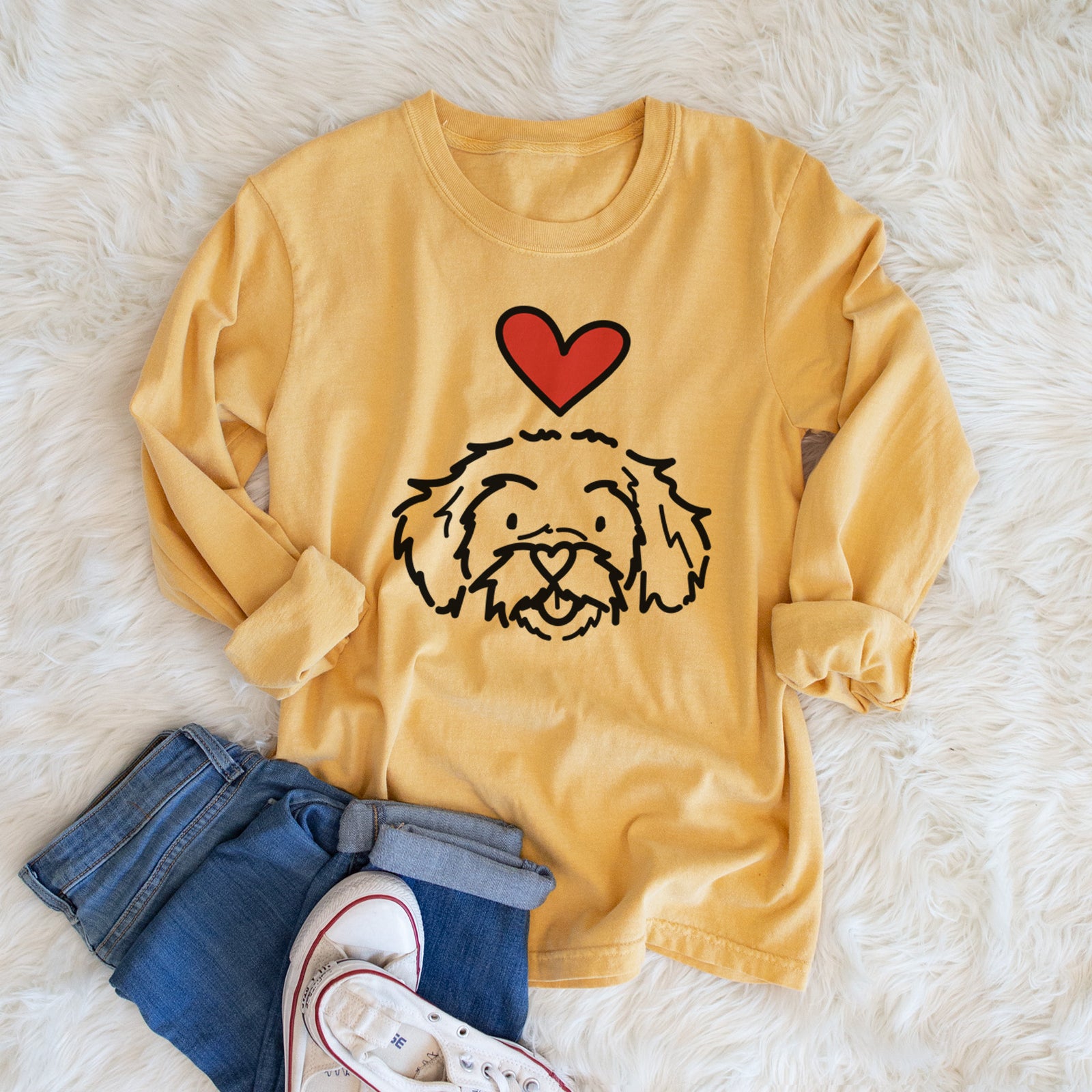 Love Always Peekapoo - Jo Jo - Heavyweight 100% Cotton Long Sleeve