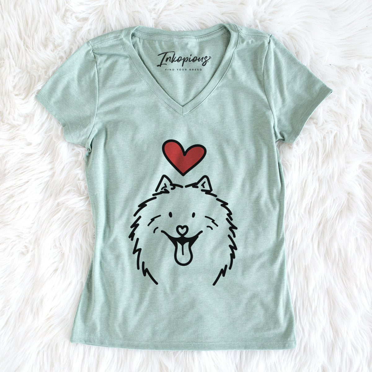 Love Always Samoyed - Johnny - Women's Perfect V-neck Shirt