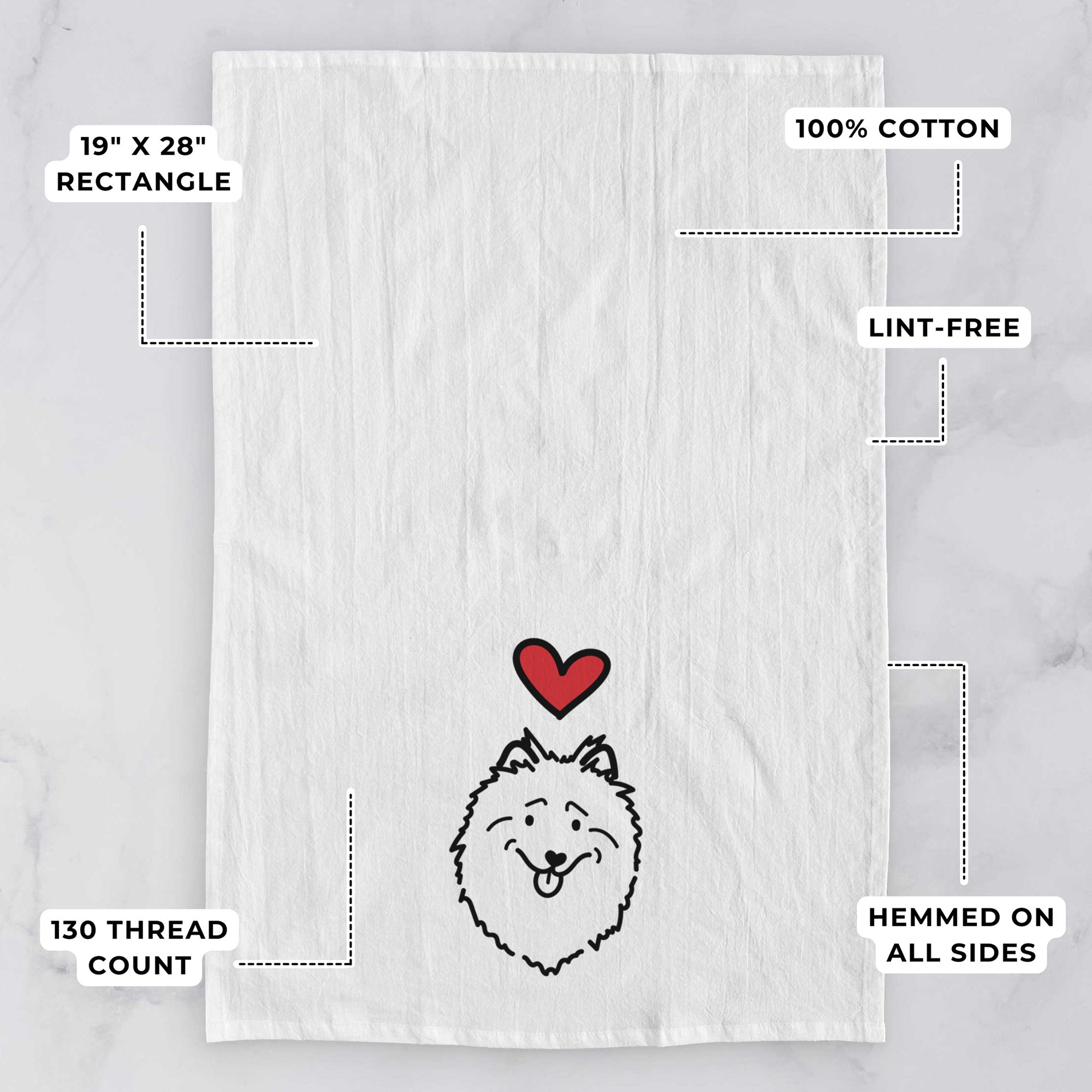 Love Always Keeshond - Tea Towel