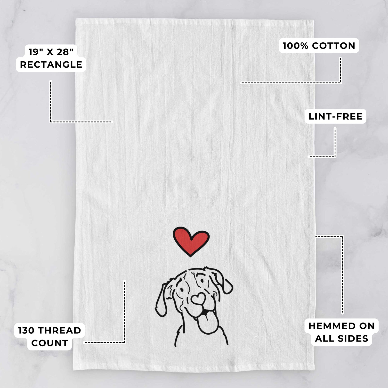 Love Always Treeing Walker Coonhound - Kimble - Tea Towel
